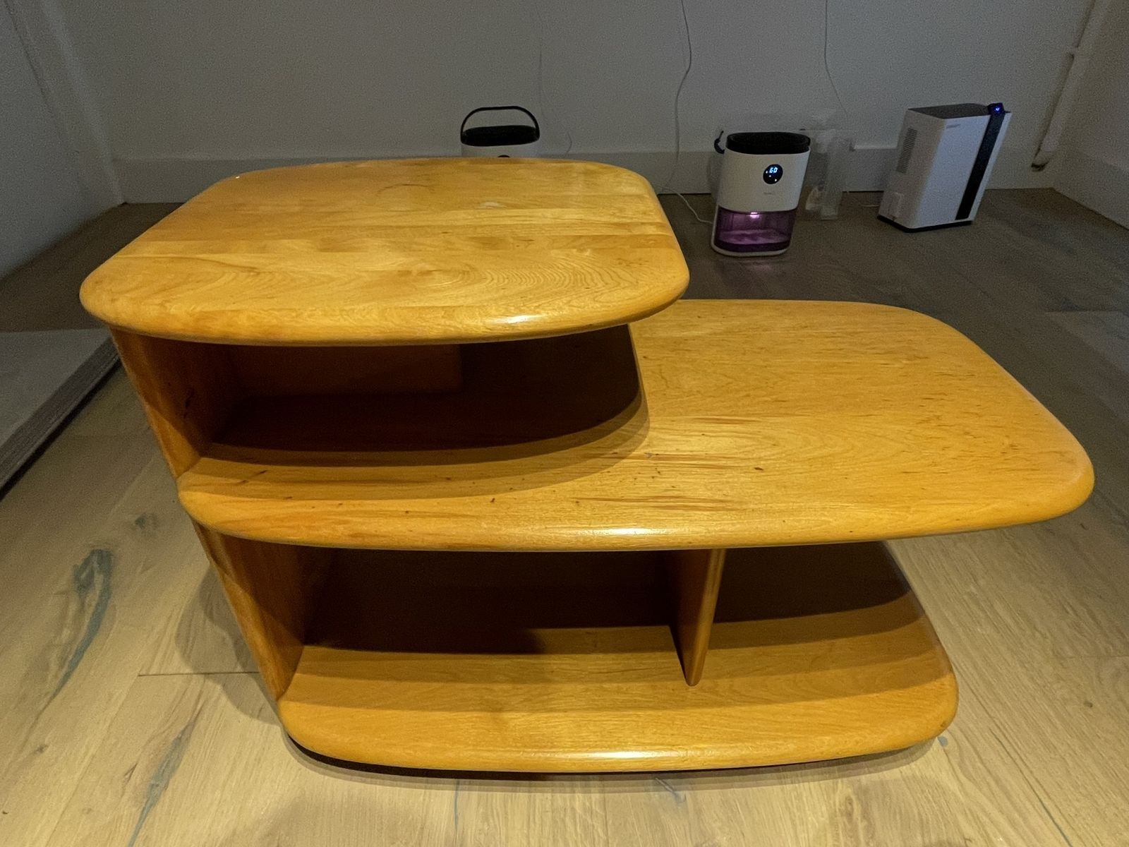 Heywood Wakefield Mid 20th Century "Surfboard" End Tables photo furniture