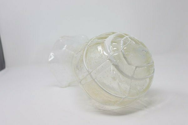 photo for sale Italian Vase In Transparent Murano Art Glass, 1980s