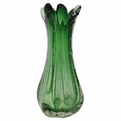 Italian Vase In Green Murano Art Glass, 1960s