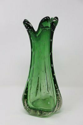 Italian Vase In Green Murano Art Glass, 1960s photo Home Decor