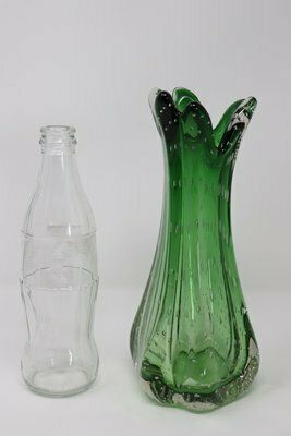 Italian Vase In Green Murano Art Glass, 1960s photo buy