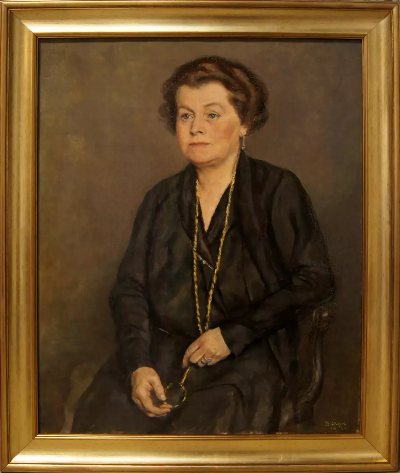 Noble Woman Portrait By Benjamin A. Strasser (Austrian, 1888 1955)