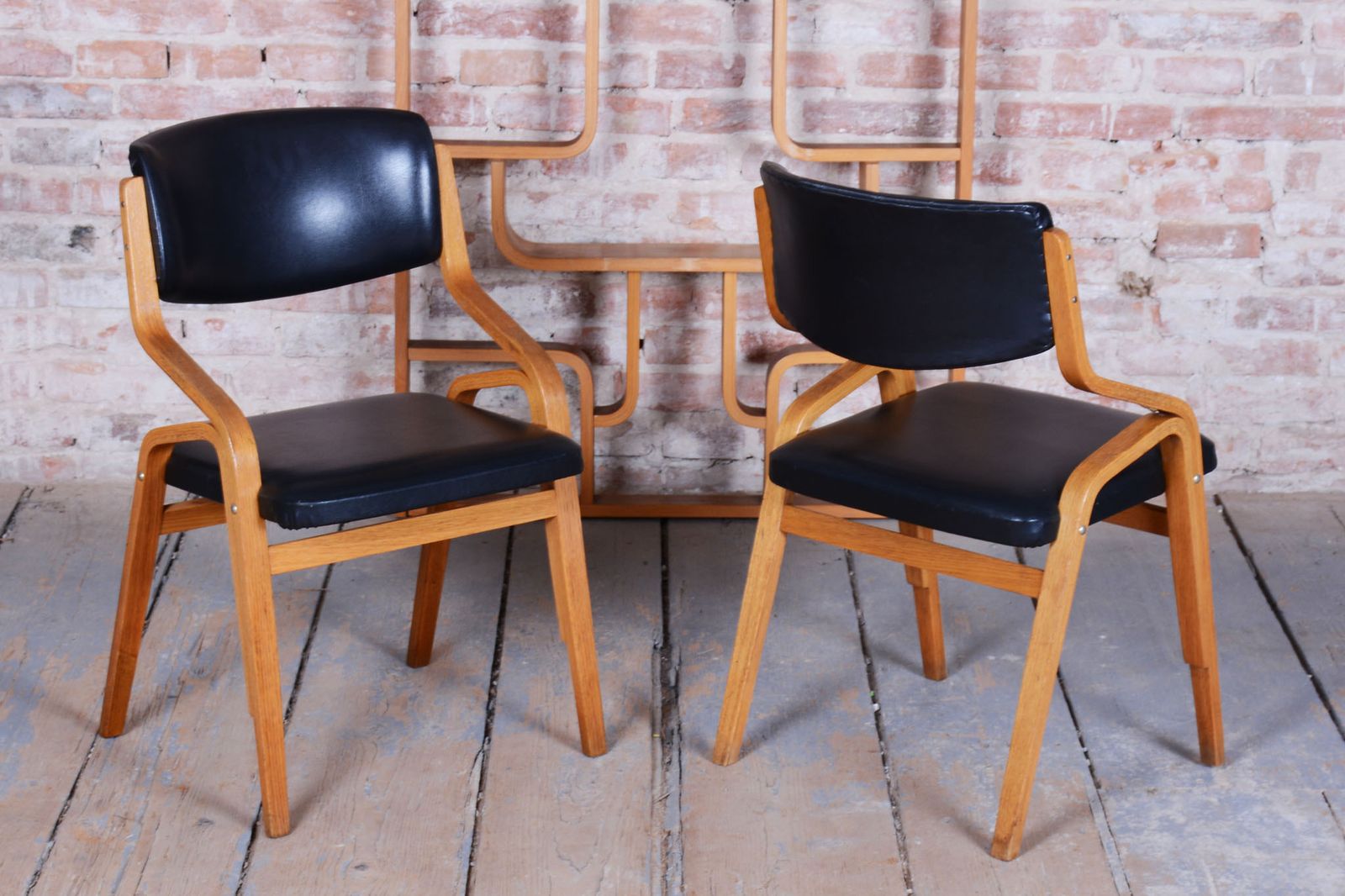 photo for sale Set Of Eight Restored Mid Century Chairs, By Ludvik Volak, Maple, Czech, 1960s