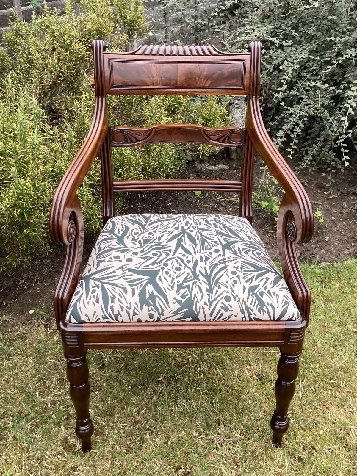 George III Mahogany Desk Chair, Circa 1800