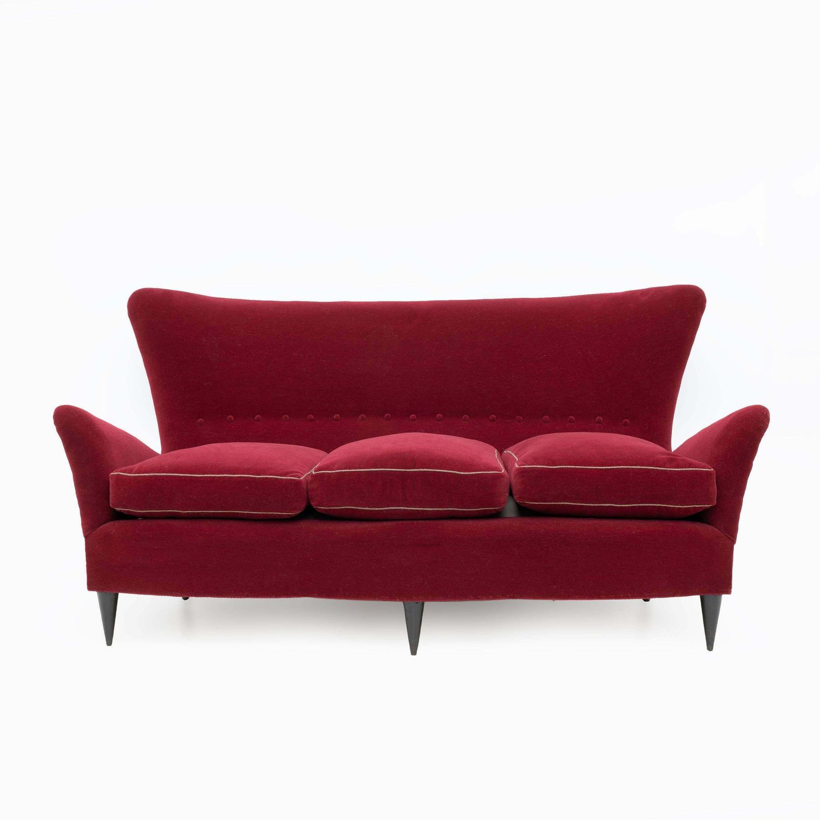 Gio Ponti Art Dèco Italian Sofa From Hotel Bristol Merano, 1950s photo Furniture