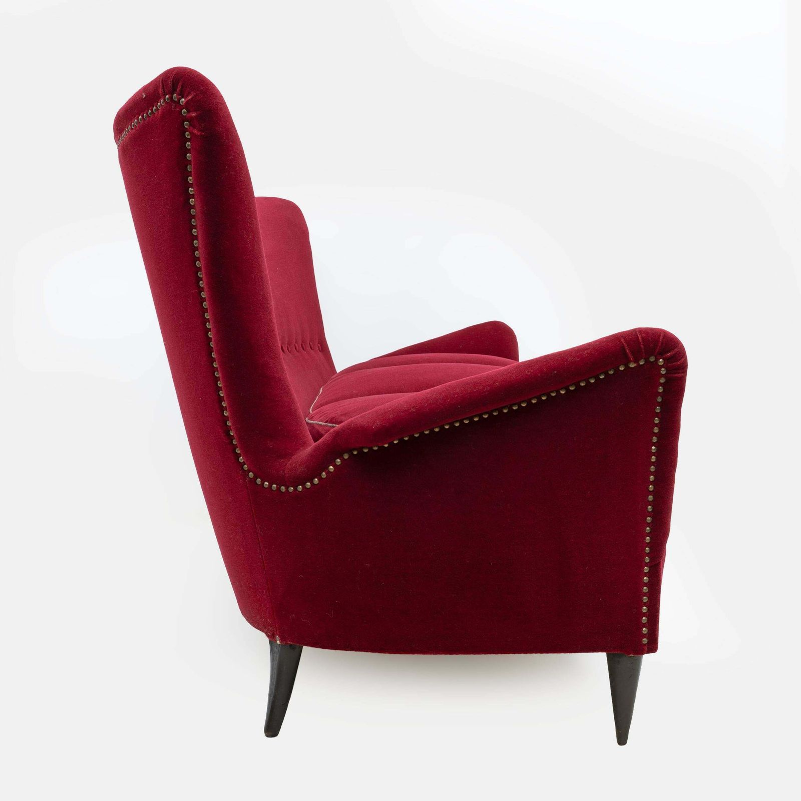 Gio Ponti Art Dèco Italian Sofa From Hotel Bristol Merano, 1950s photo vinterior