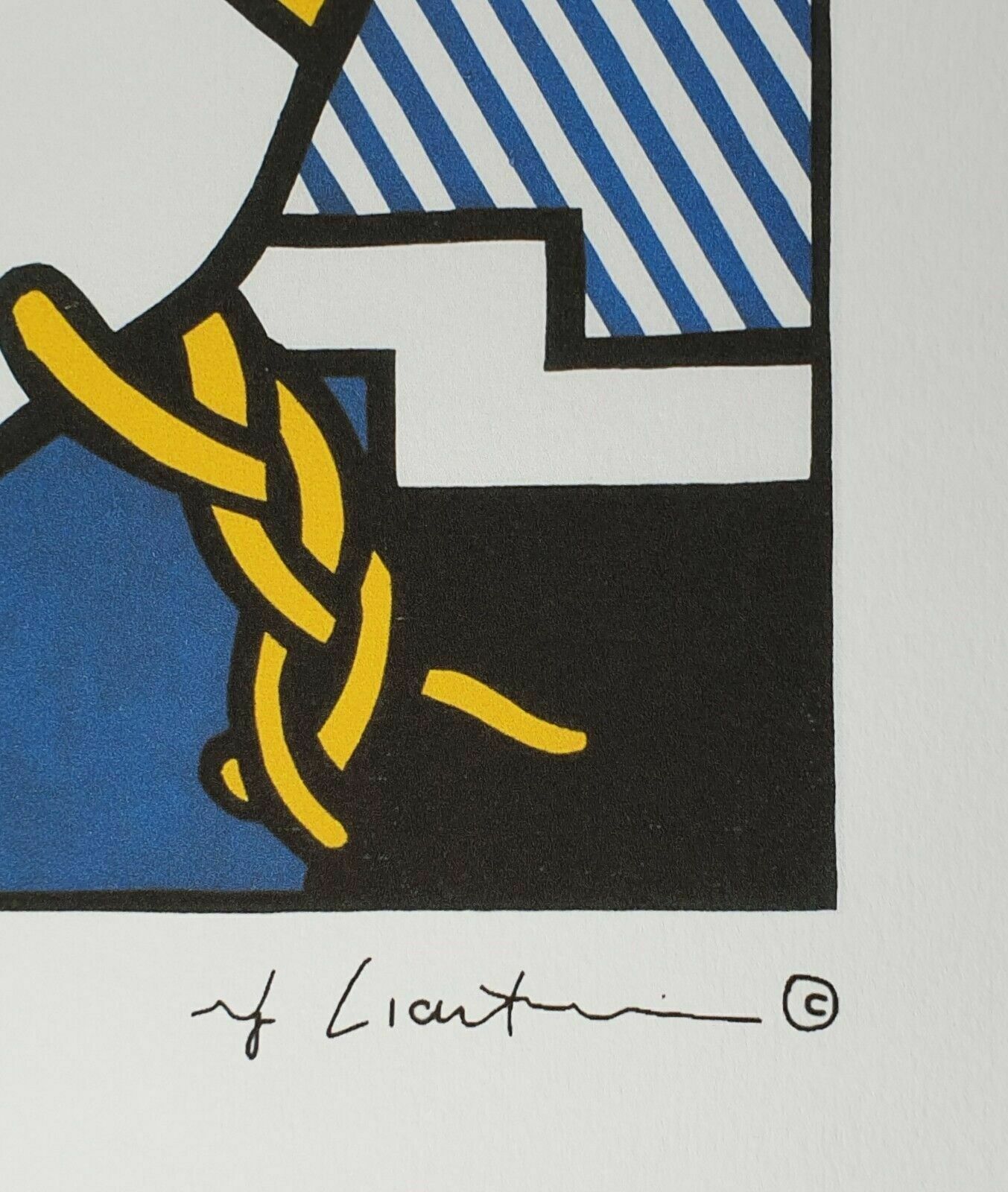 Roy Lichtenstein, American Indian Theme V, Plate Signed Lithograph photo for sale