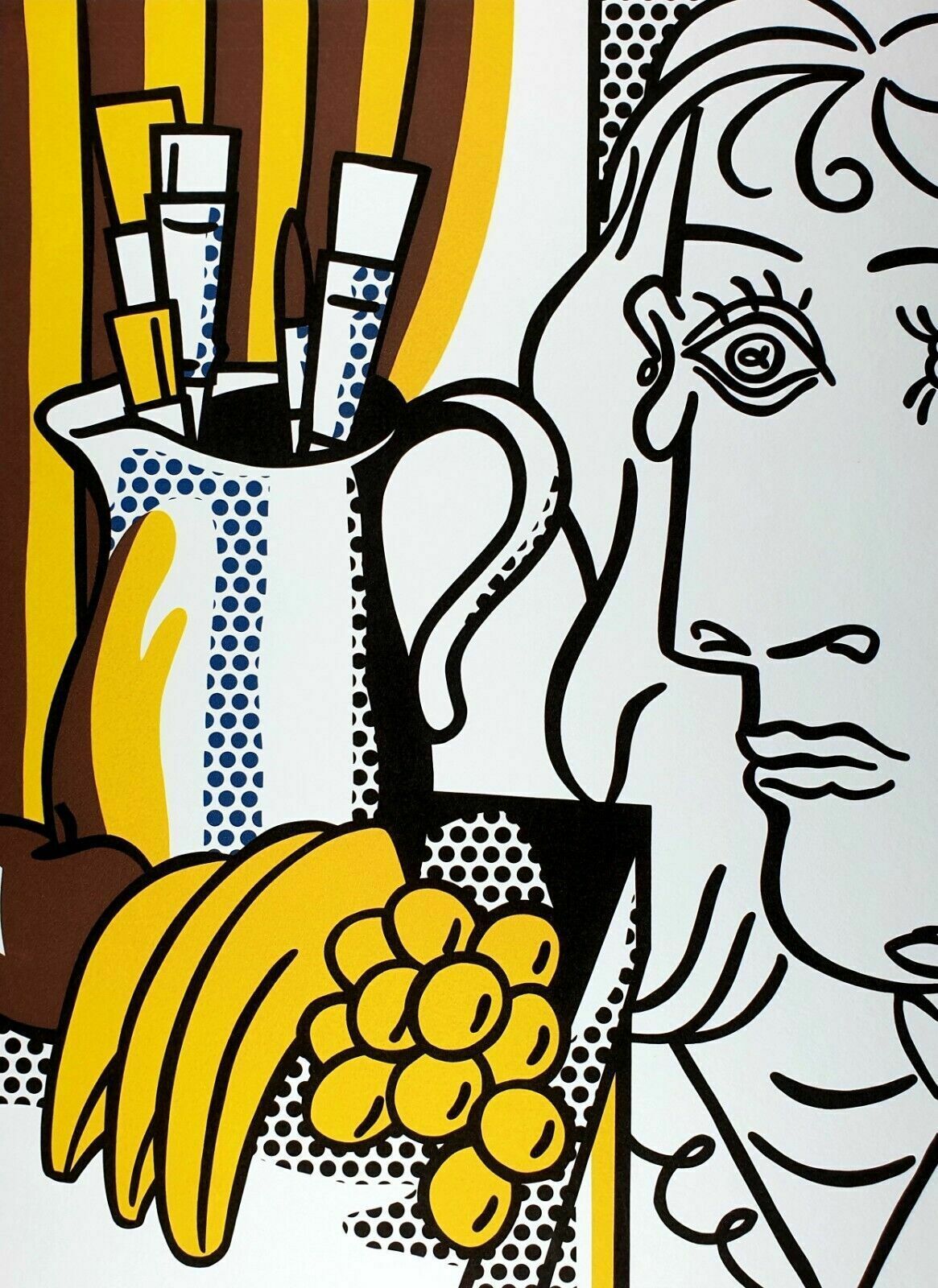 Exquisite Roy Lichtenstein Signed Lithograph – Still Life With Picasso, Plate | Museum Quality Limited Edition photo furniture