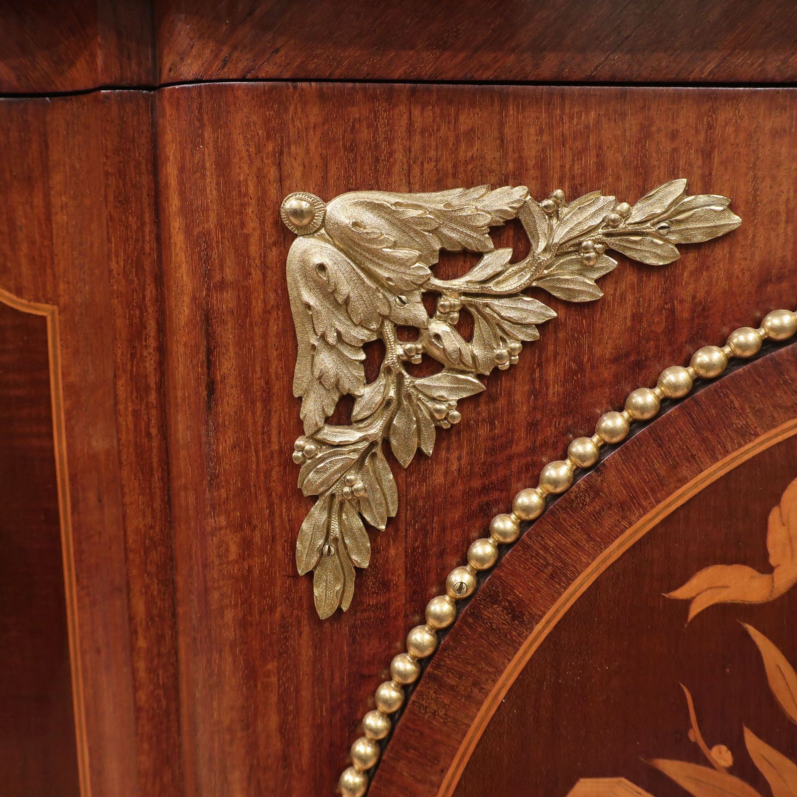 French Louis XVI Style Kingwood And Marquetry Chest Of Drawers photo vintage