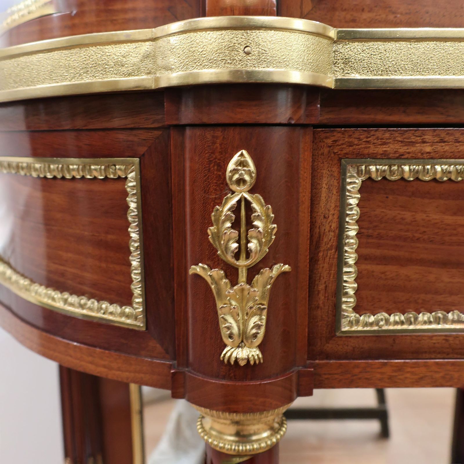 French Louis XVI Style Mahogany Display Cabinet Attributed To Paul Sormani photo vintage