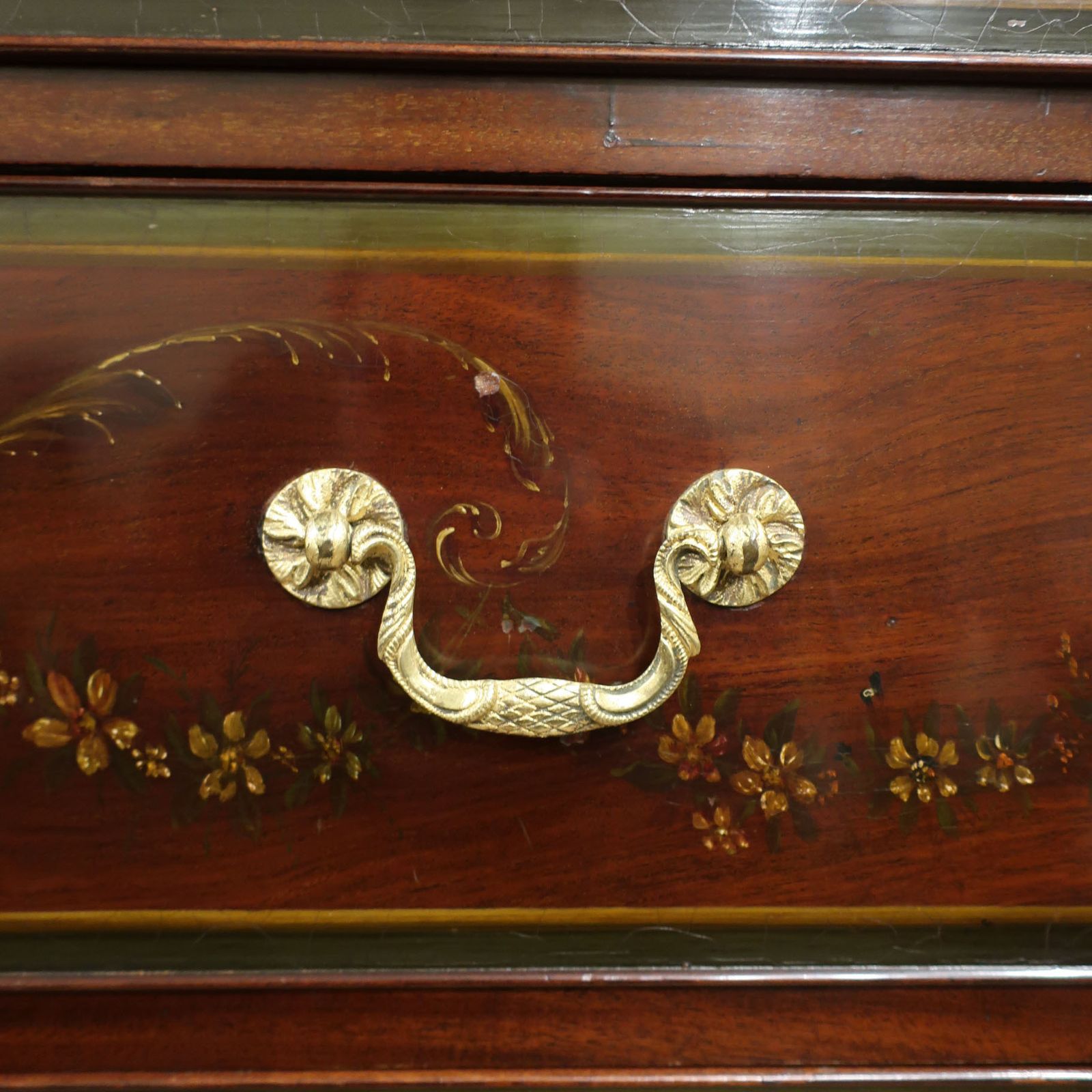 Georgian Mahogany Polychrome Painted Chest On Chest photo for sale