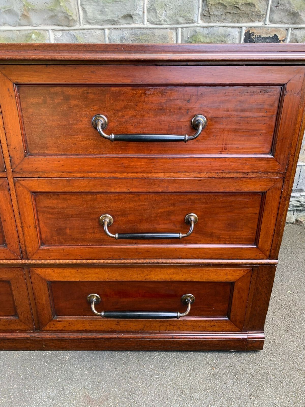 Antique Mahogany Bank Of Haberdashery Draws photo for sale