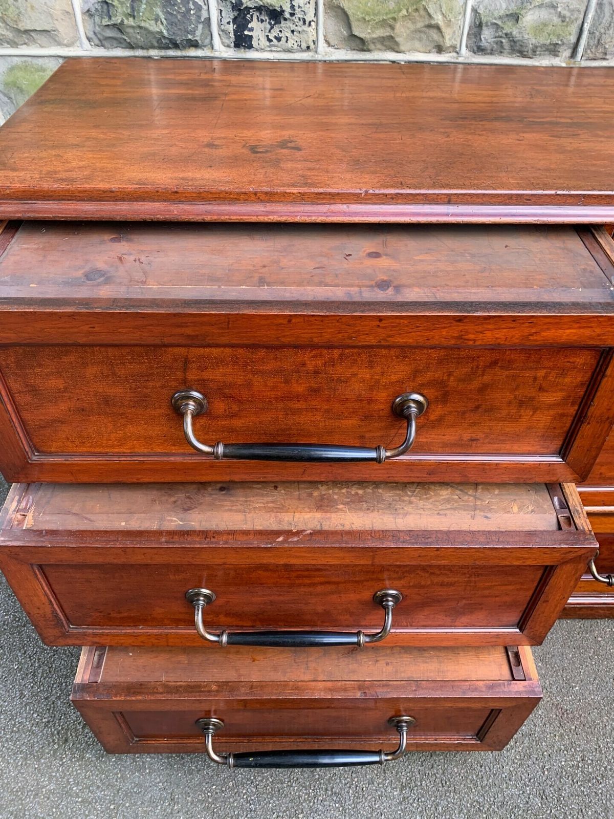 photo buy Antique Mahogany Bank Of Haberdashery Draws