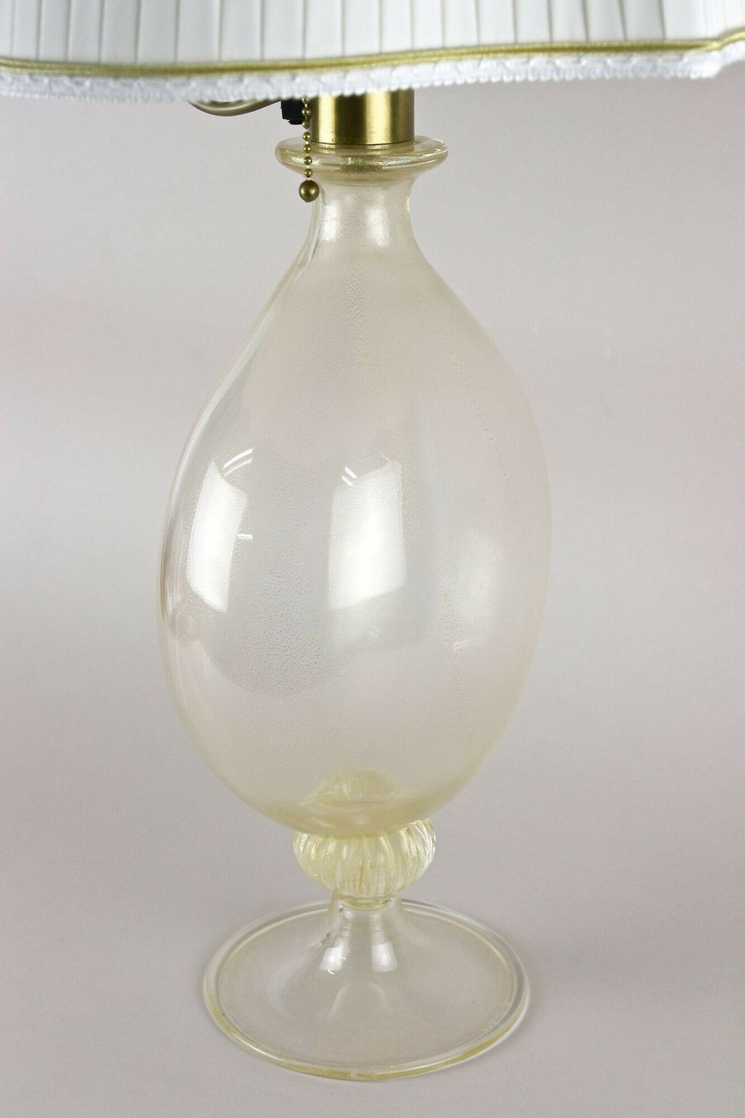 photo buy Murano Table Lamp By Barovier & Tosso With 24k Gold Flakes, Italy 1960
