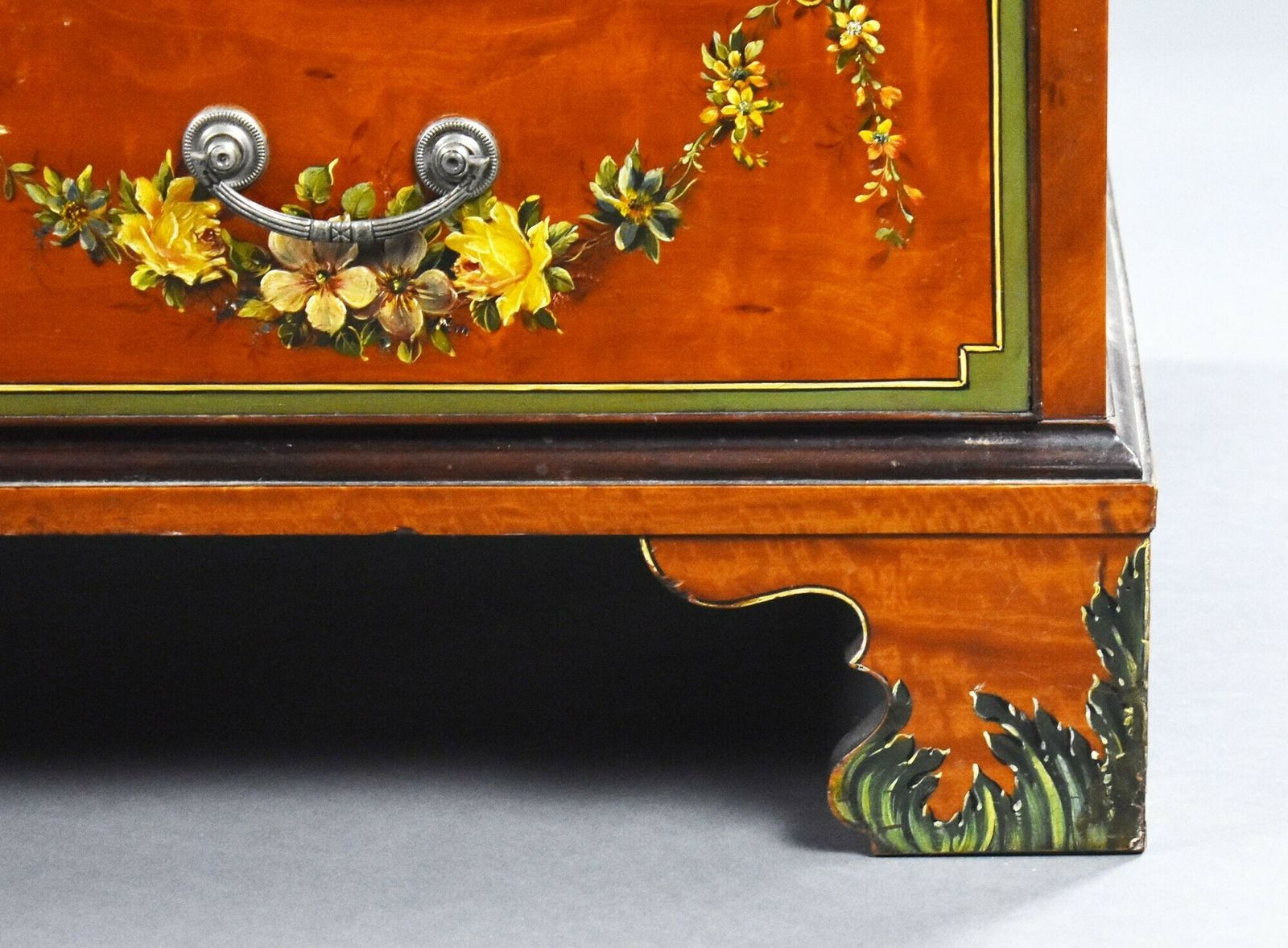 photo buy Edwardian Hand Painted Satinwood Bureau