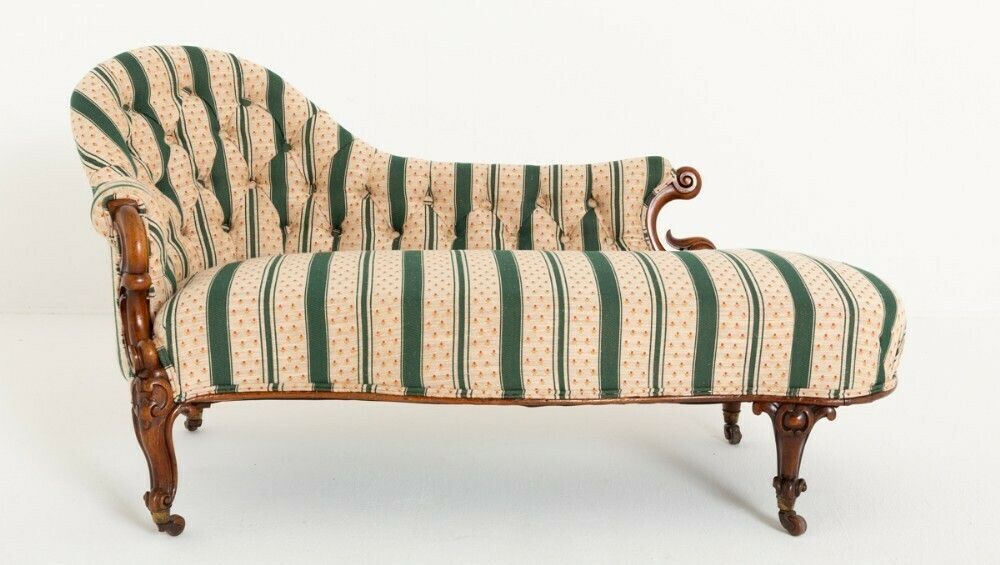 Victorian Chaise Longue Couch Day Bed Mahogany 1860 photo 1995.0