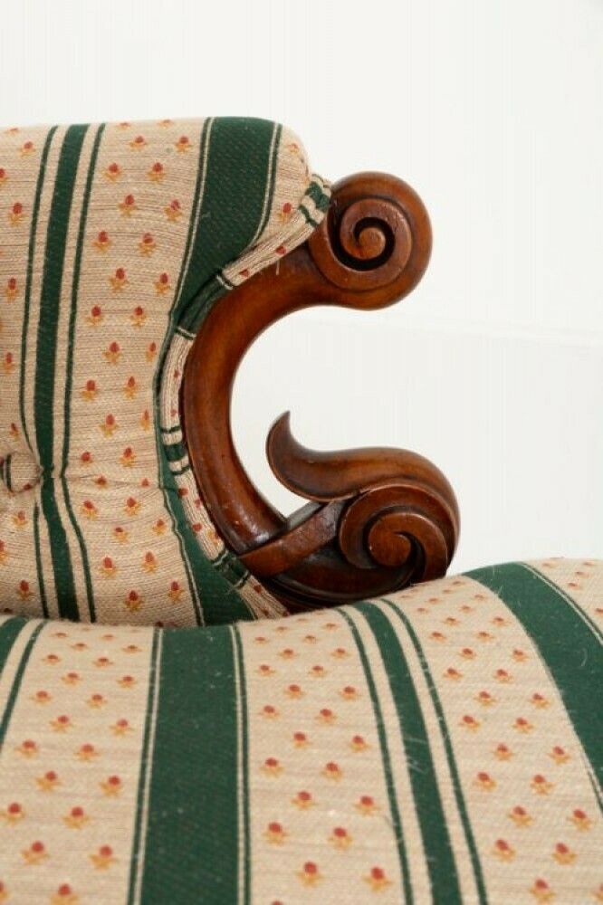 Victorian Chaise Longue Couch Day Bed Mahogany 1860 photo vinterior