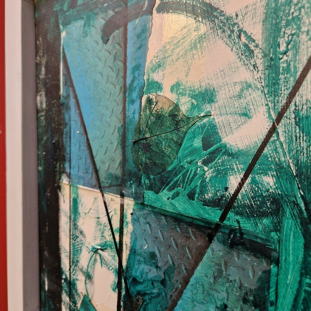 2018 Judy Sale Home Series 'Stairs Emerald' Framed Painting photo 138.0