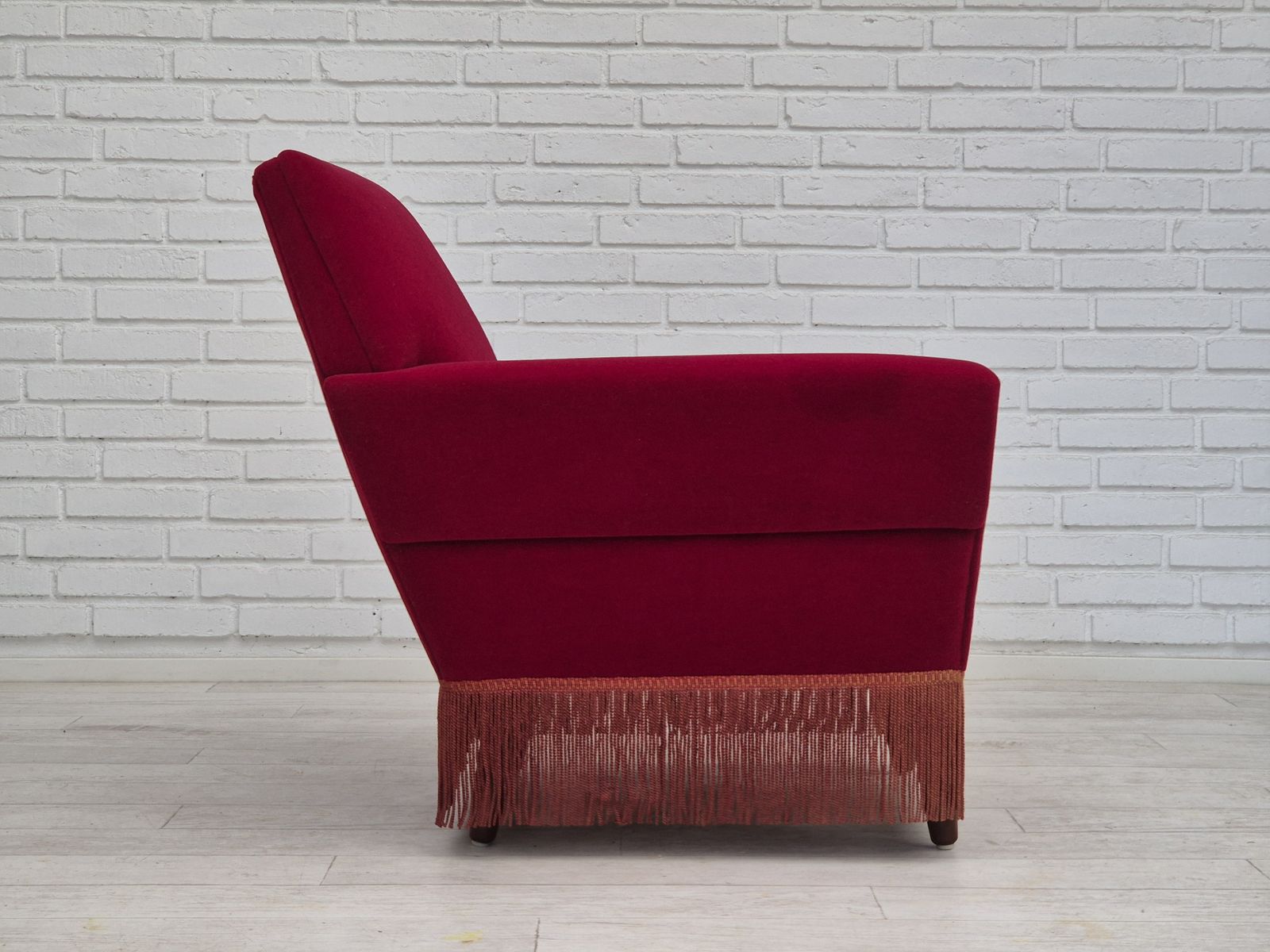 Jaren 1970, Deense Fauteuil Van Ryesberg Møbler, Velours Bekleding. photo 1390.0