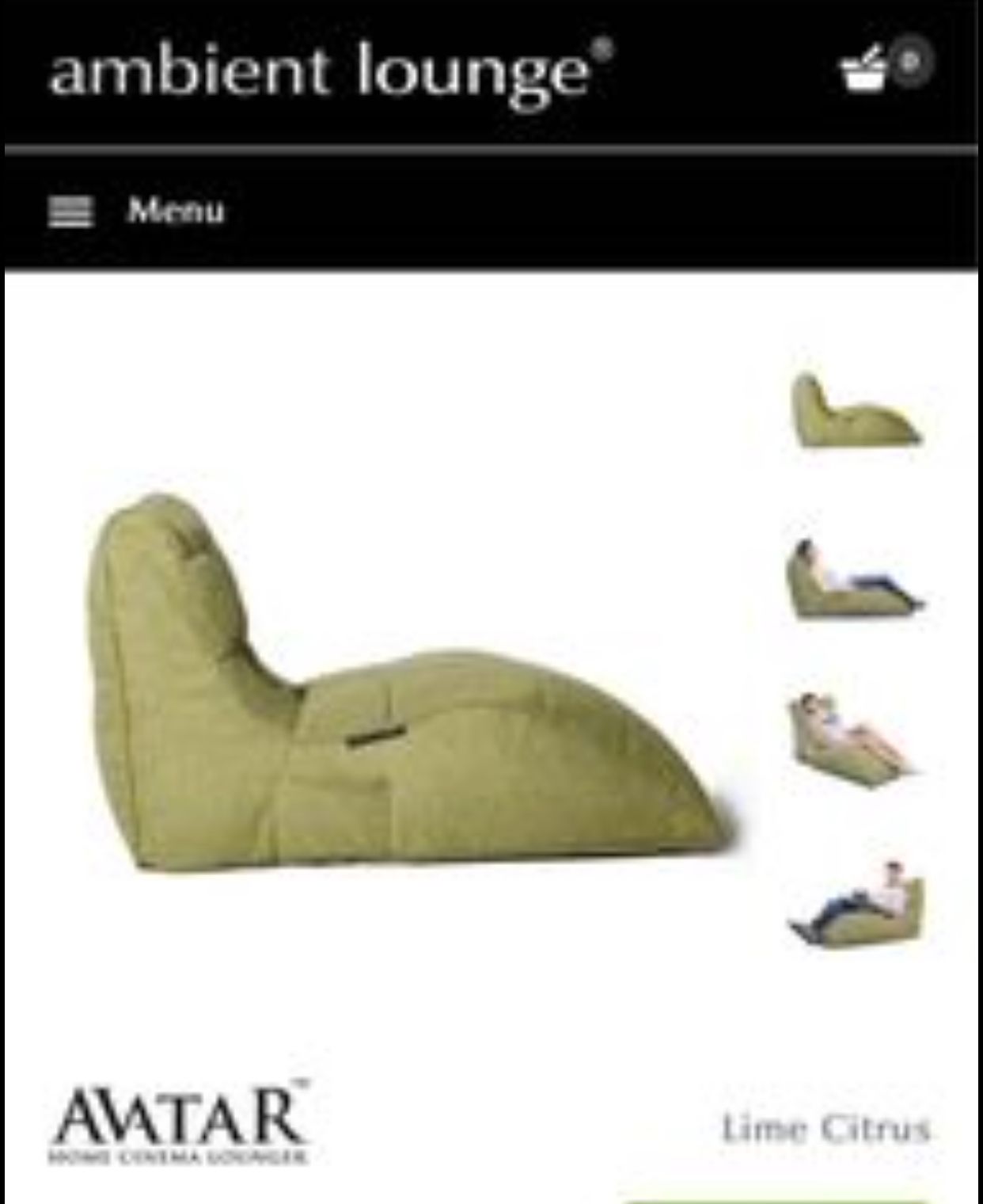 Lime Green Ambient Lounger.  Pick Up Tn14 5nl photo for sale