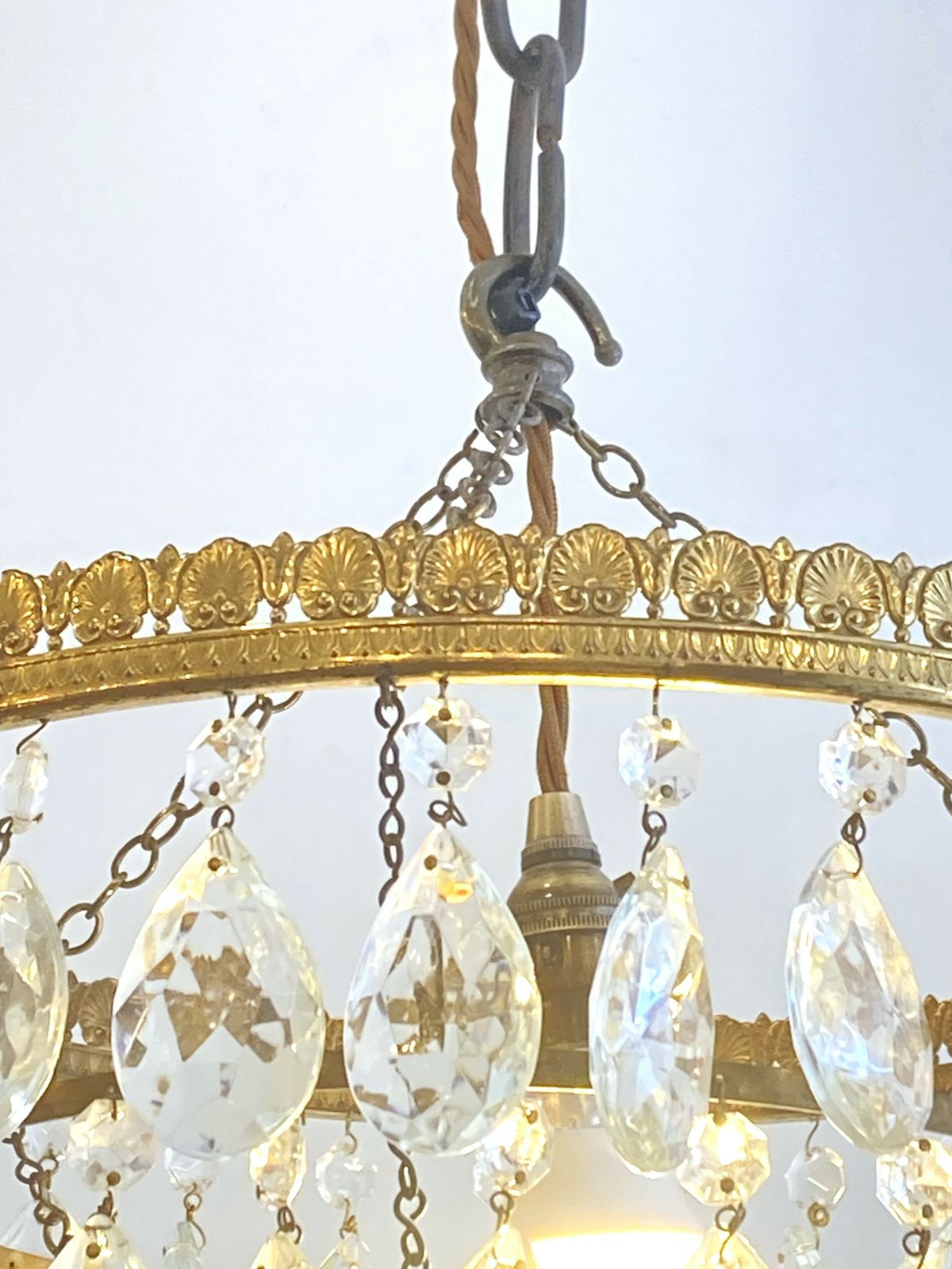 Vintage Waterfall Chandelier With Pear Drops photo Lighting
