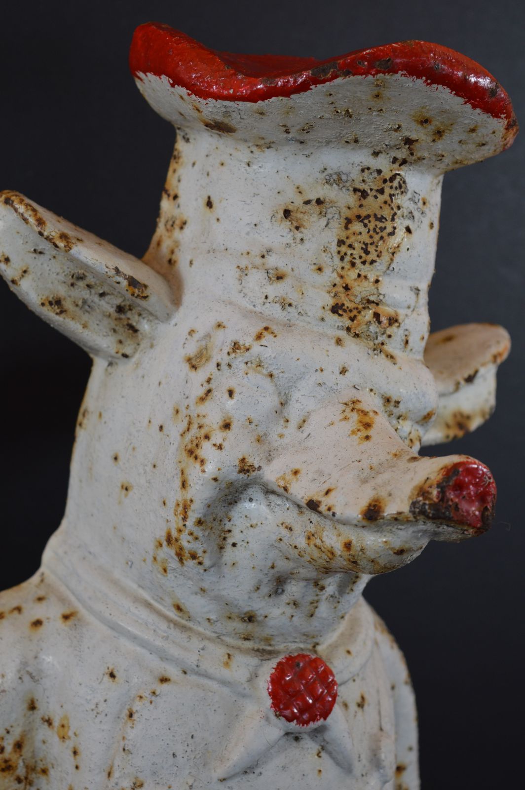 Large (16kg) 19th Century Cast Iron Painted Butchers Window Display Pig,C1890 photo Home Decor