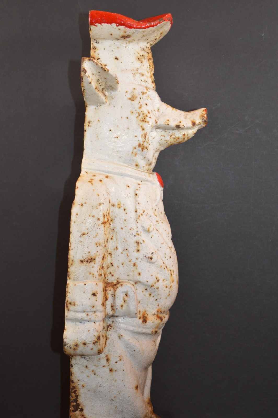 Large (16kg) 19th Century Cast Iron Painted Butchers Window Display Pig,C1890 photo 995.0