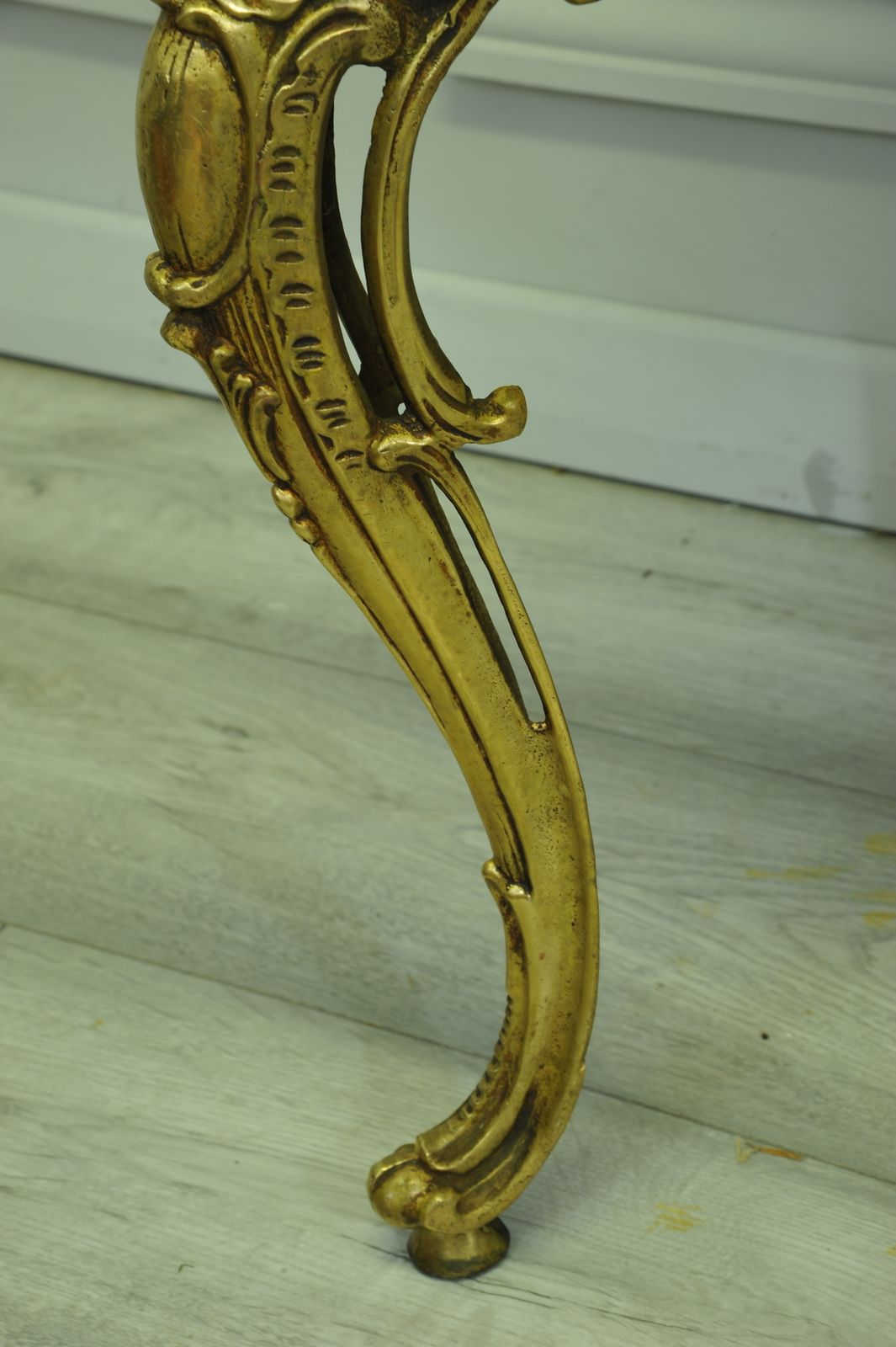 photo vinterior Wonderful Baroque  Rococo Styled Antique Bronze And Marble Coffee Table