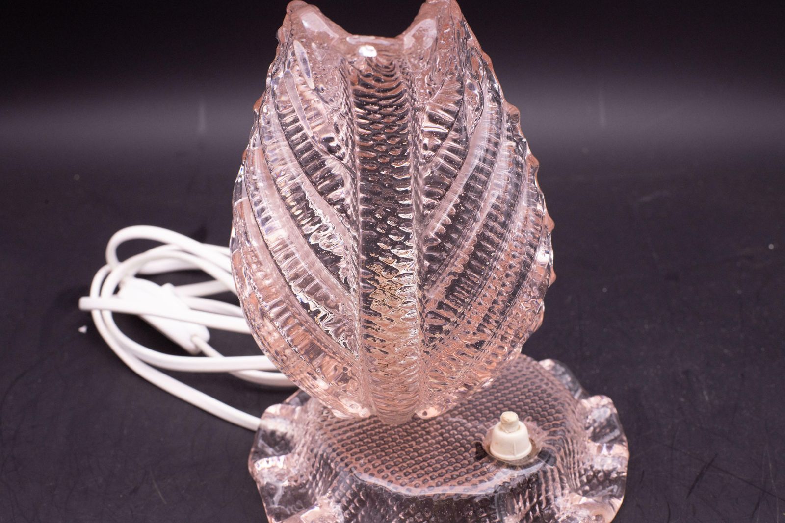 Art Deco Pink Murano Glass Table Lamps Barovier & Toso, 1940 photo vinterior