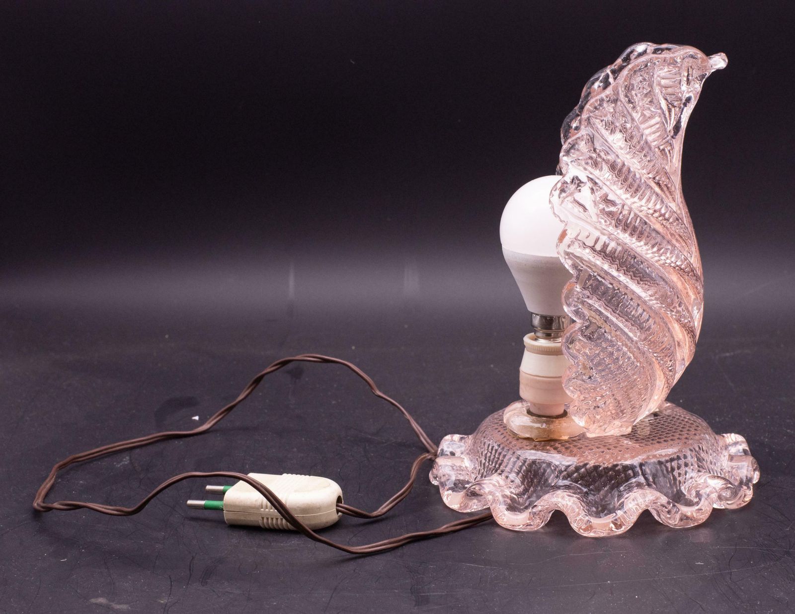 Lighting Art Deco Pink Murano Glass Table Lamps Barovier & Toso, 1940 photo