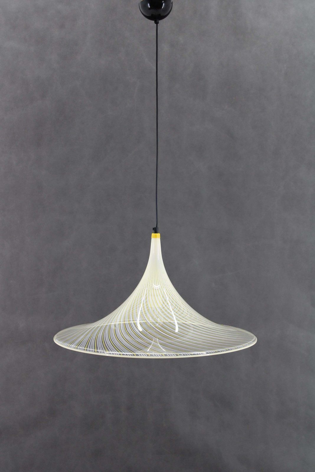 1970s  Guzzini "Trumpet" Pendant Lamp By Meblo, Italy photo furniture
