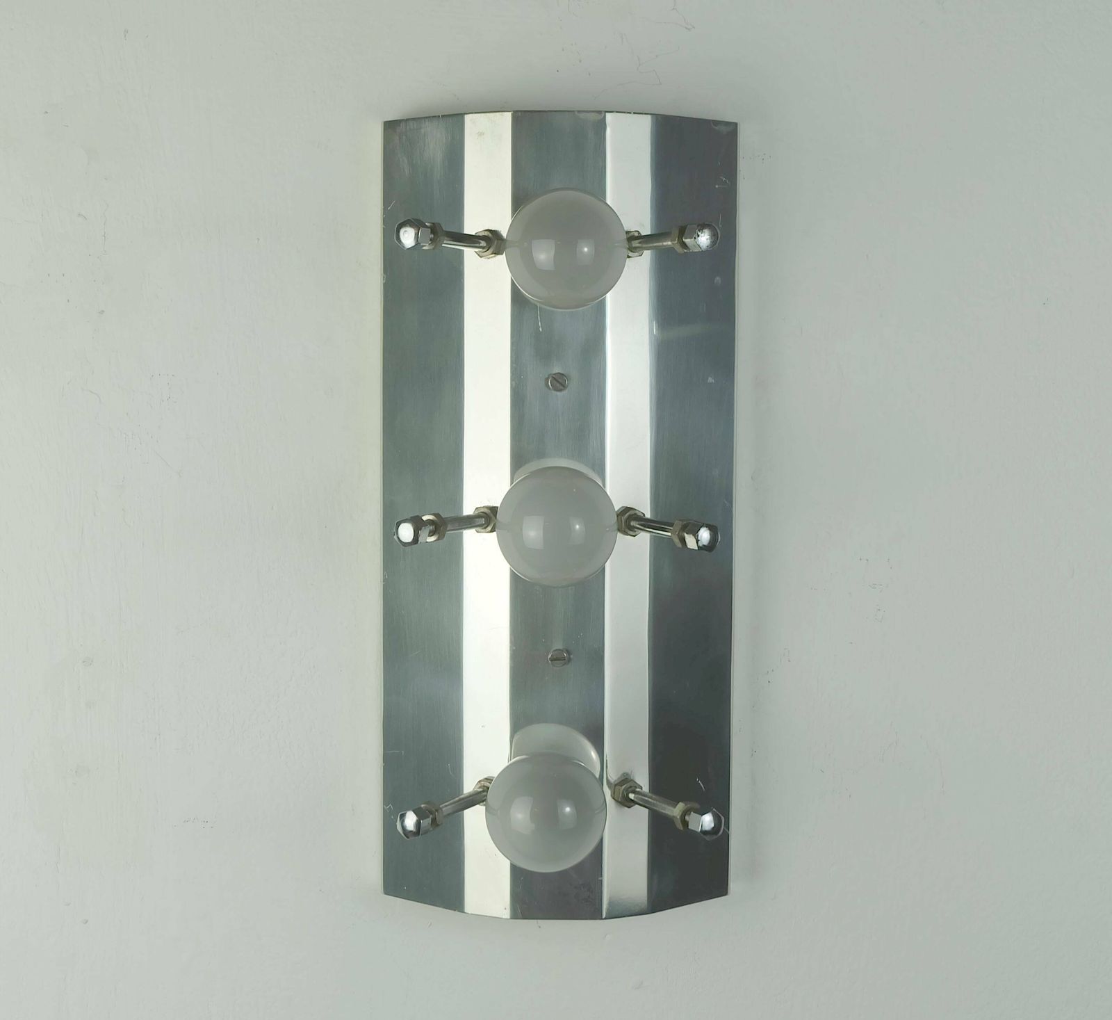 photo furniture Kinkeldey Mid Century Sconce Crystal Glass And Chrome 6 Glass Prisms 1960s