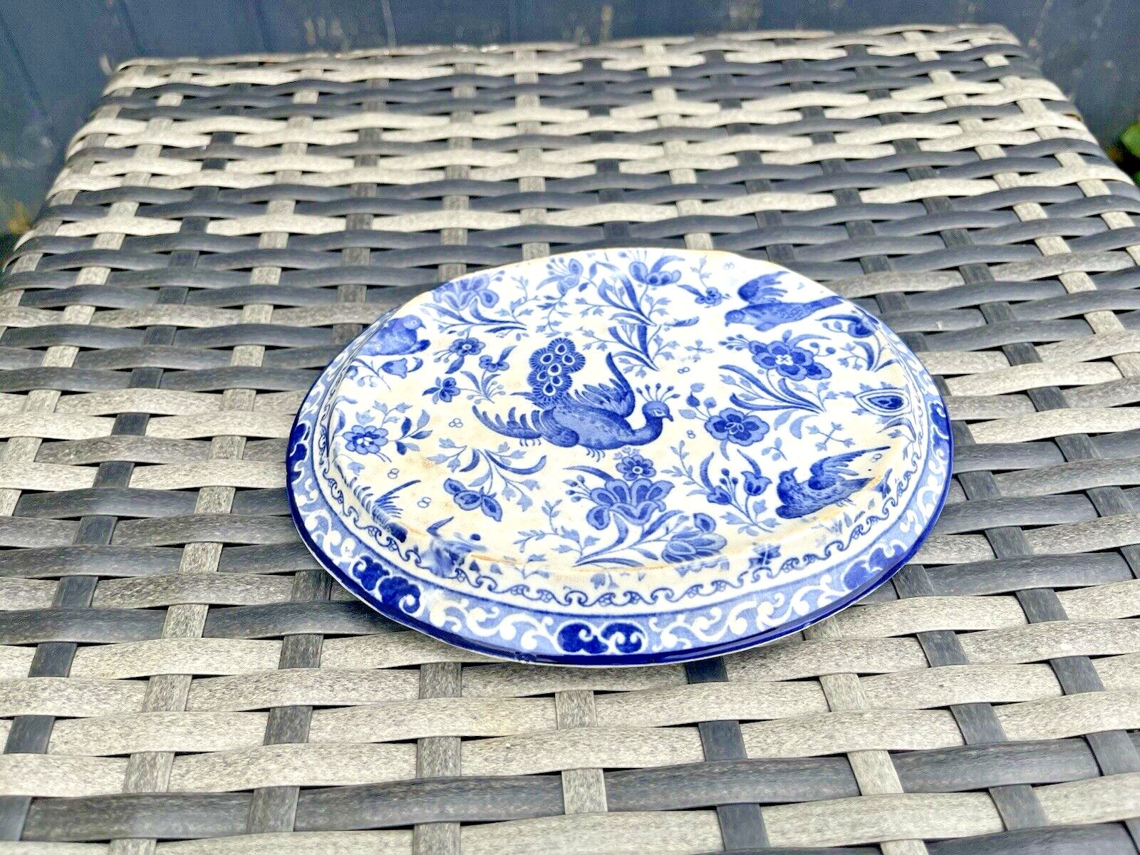 Antique Burgess & Leigh Burleigh Ware Regal Peacock Trivet Coffee / Teapot Stand photo 60.0