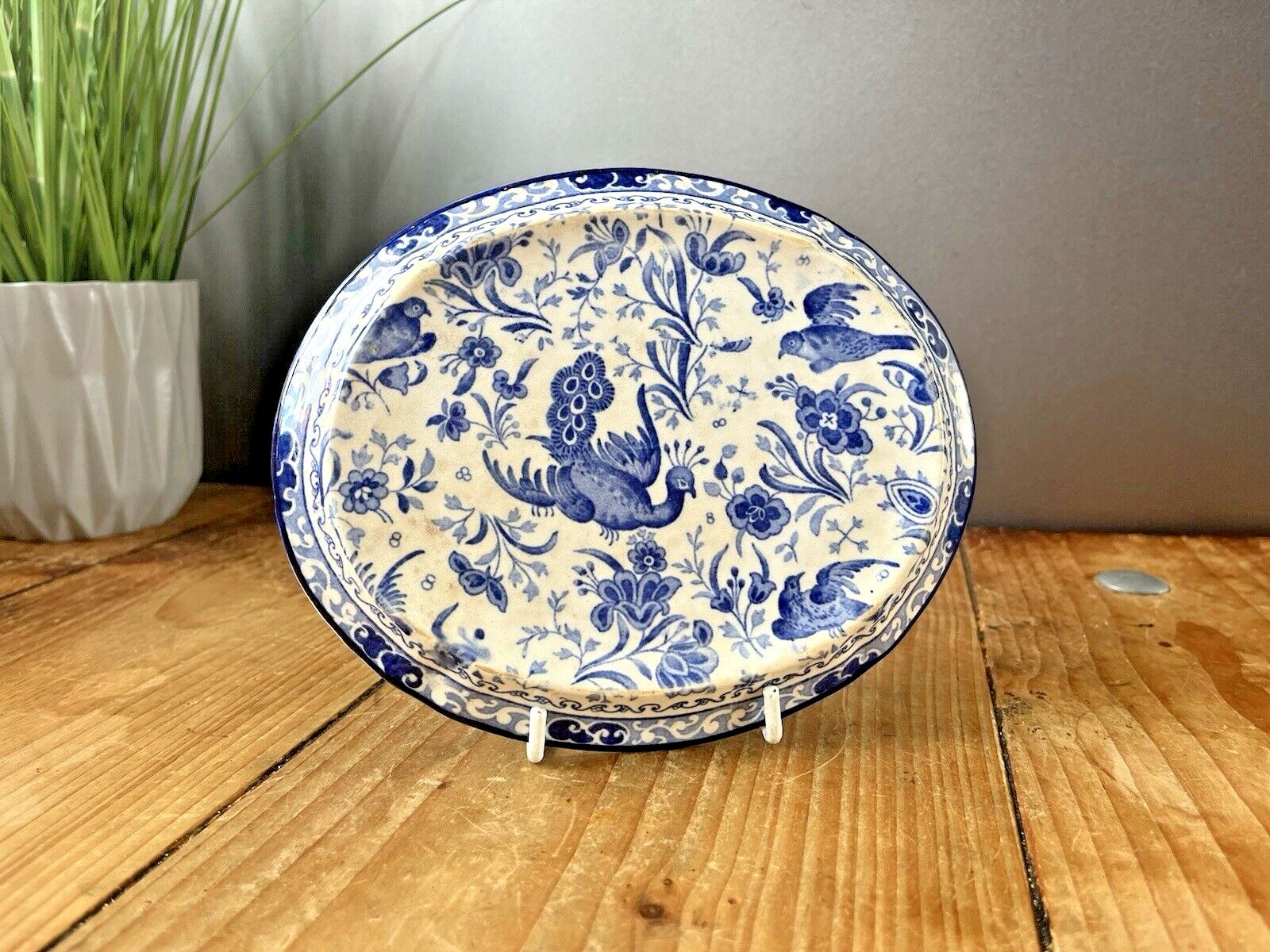 Antique Burgess & Leigh Burleigh Ware Regal Peacock Trivet Coffee / Teapot Stand photo buy