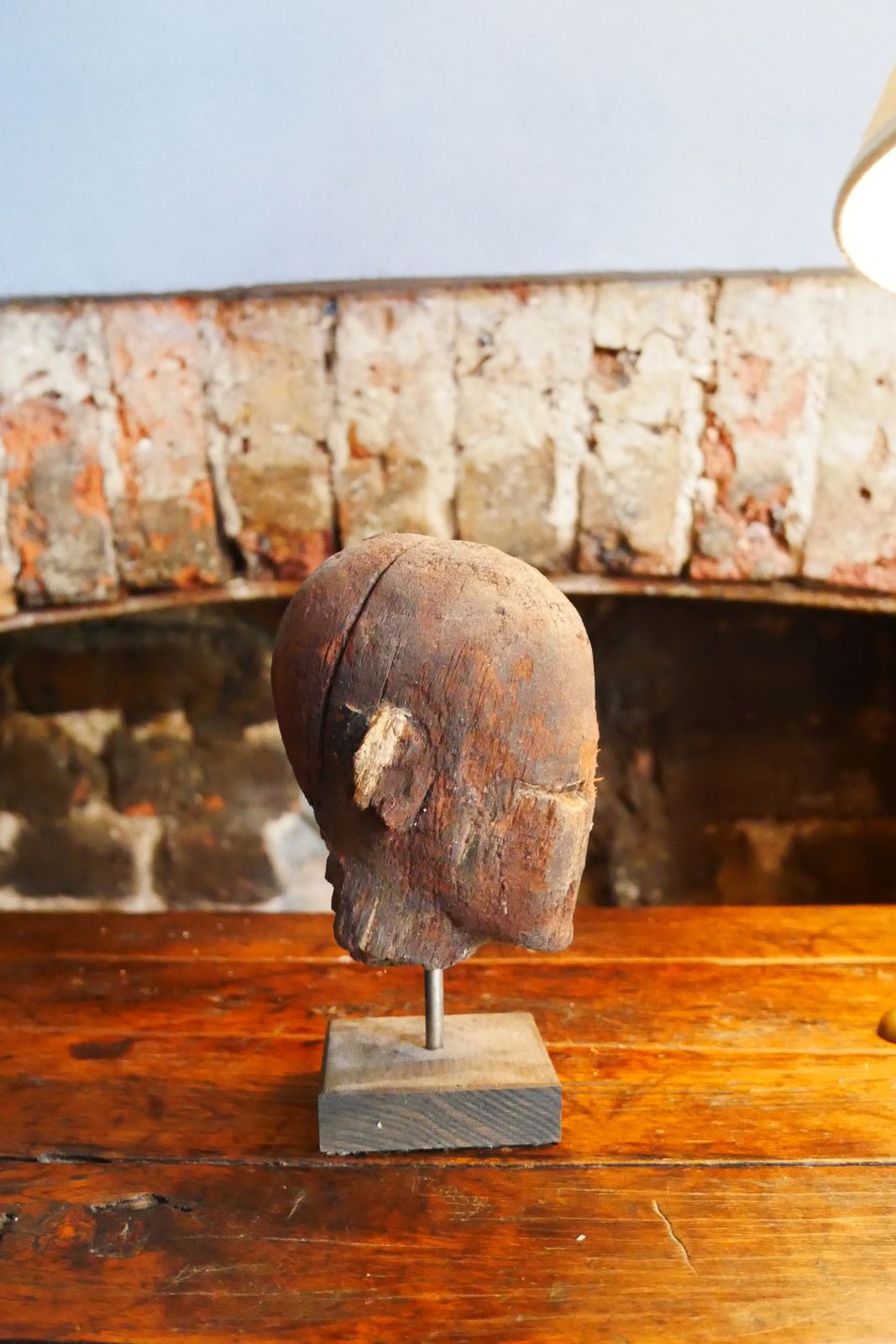 Late Period / Ptolemaic Era Carved Wooden Head Of A Minor Deity (Harpocrates?) photo 950.0