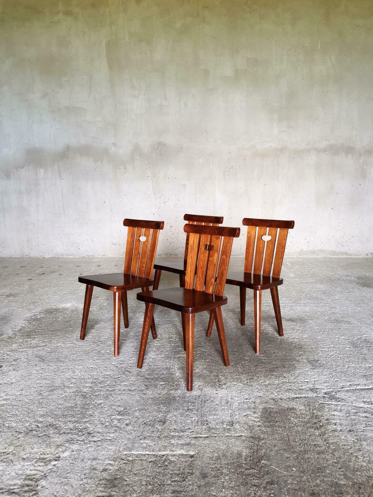 photo vinterior Set Of 4 Iconic Göran Malmvall Dining Chairs In Solid Oregon Pine, Sweden 1940s