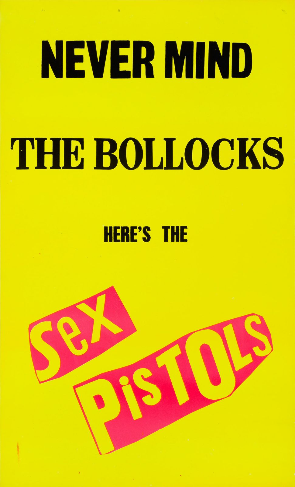 Sex Pistols 'Never Mind The Bollocks' Uk Promo Poster By Jamie Reid, 1977
