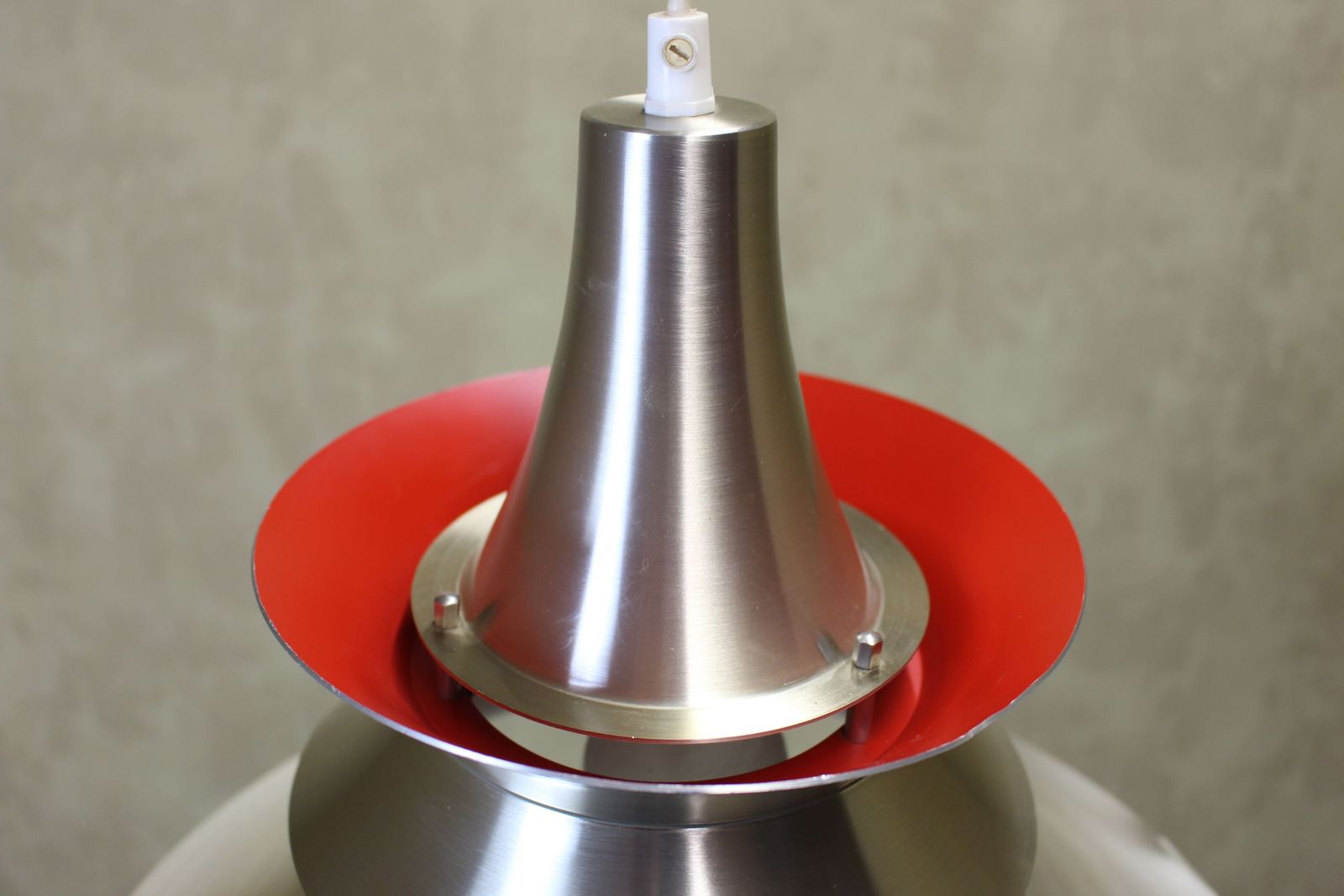 Danish Chrome Finish Metal Pendant Lamp photo furniture