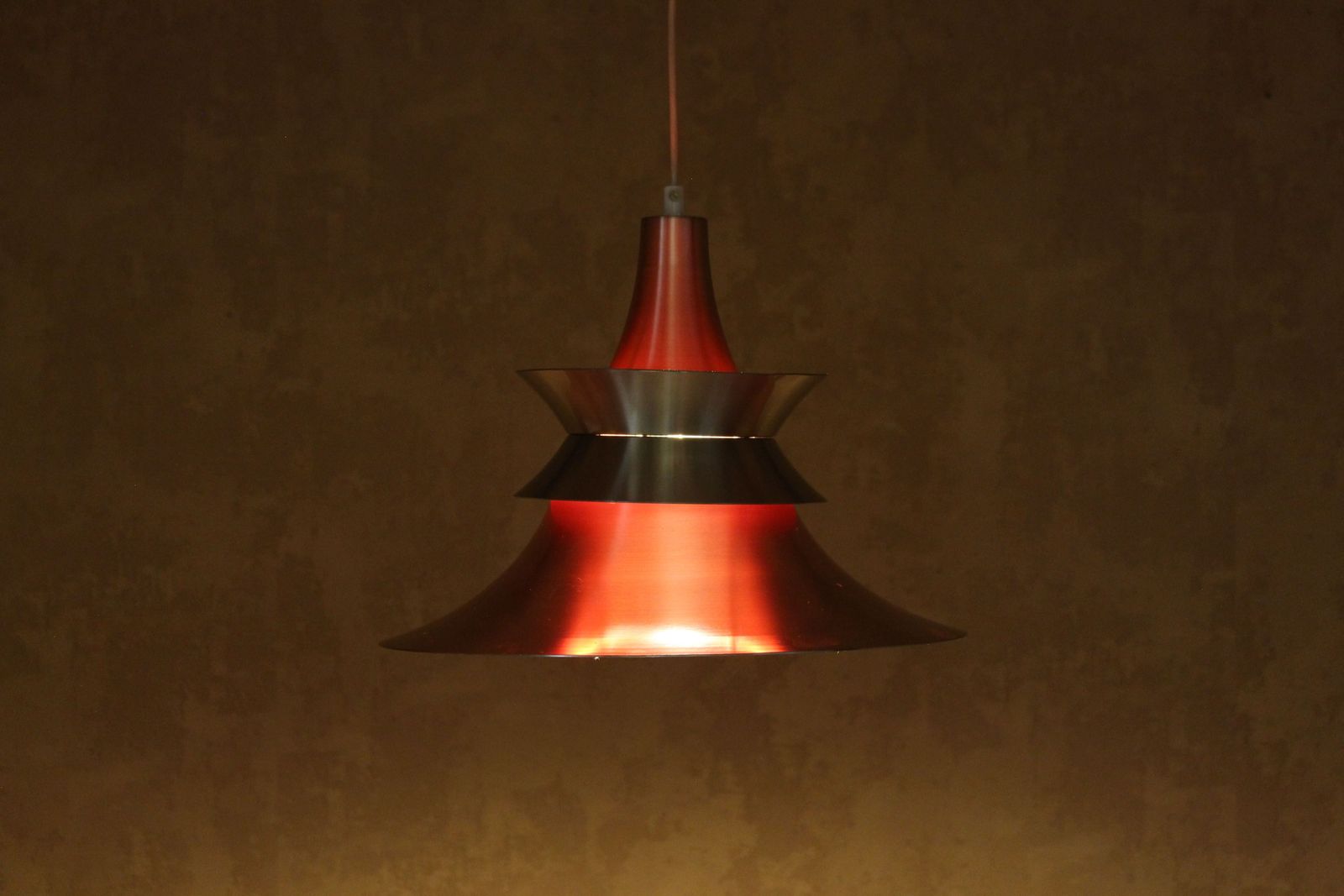 Danish Chrome Finish Metal Pendant Lamp