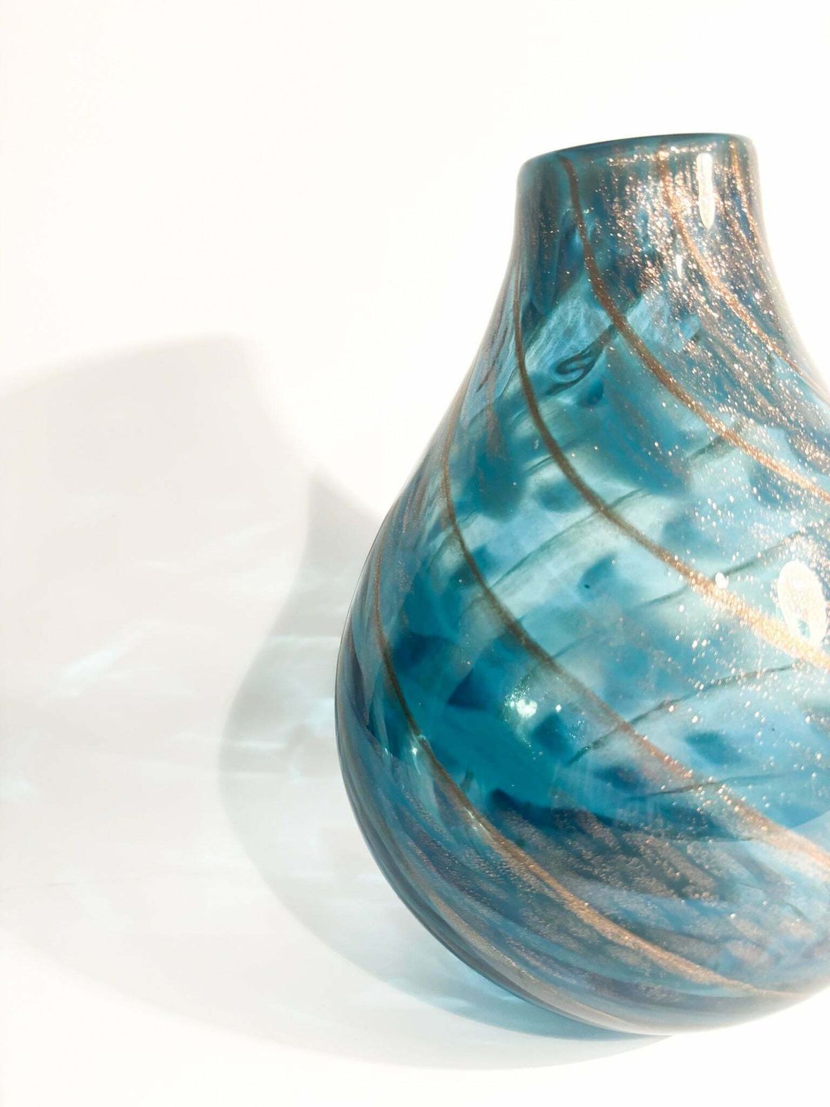 Murano Glass Vase With Aventurine By Fratelli Toso, 1950s photo furniture