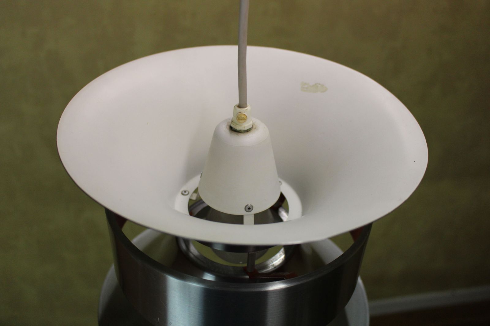 Danish 60’s Pendant Lamp With Orange Glow photo vinterior