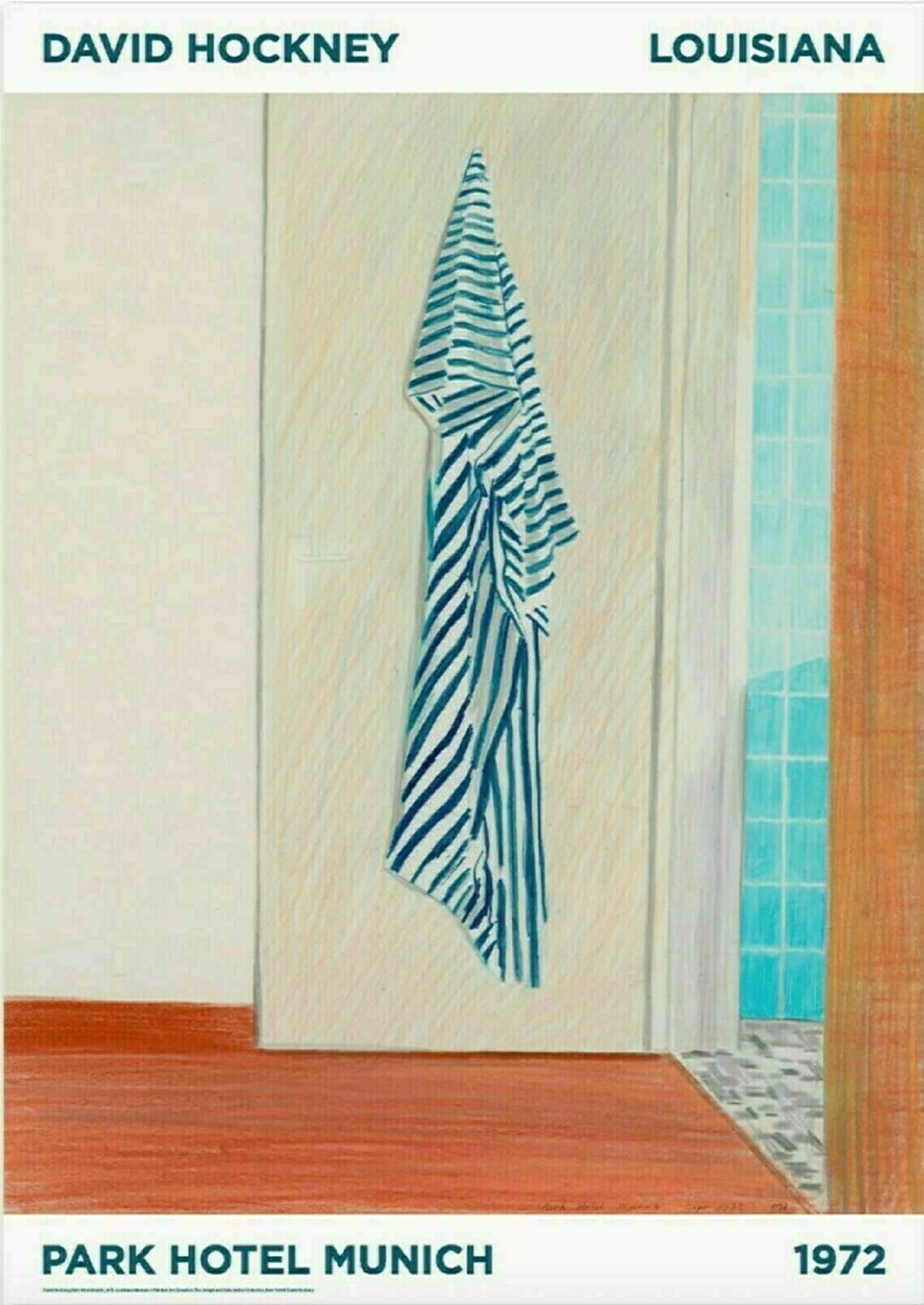 Original David Hockney Exhibition Poster   Park Lane Munich   Museum Print
