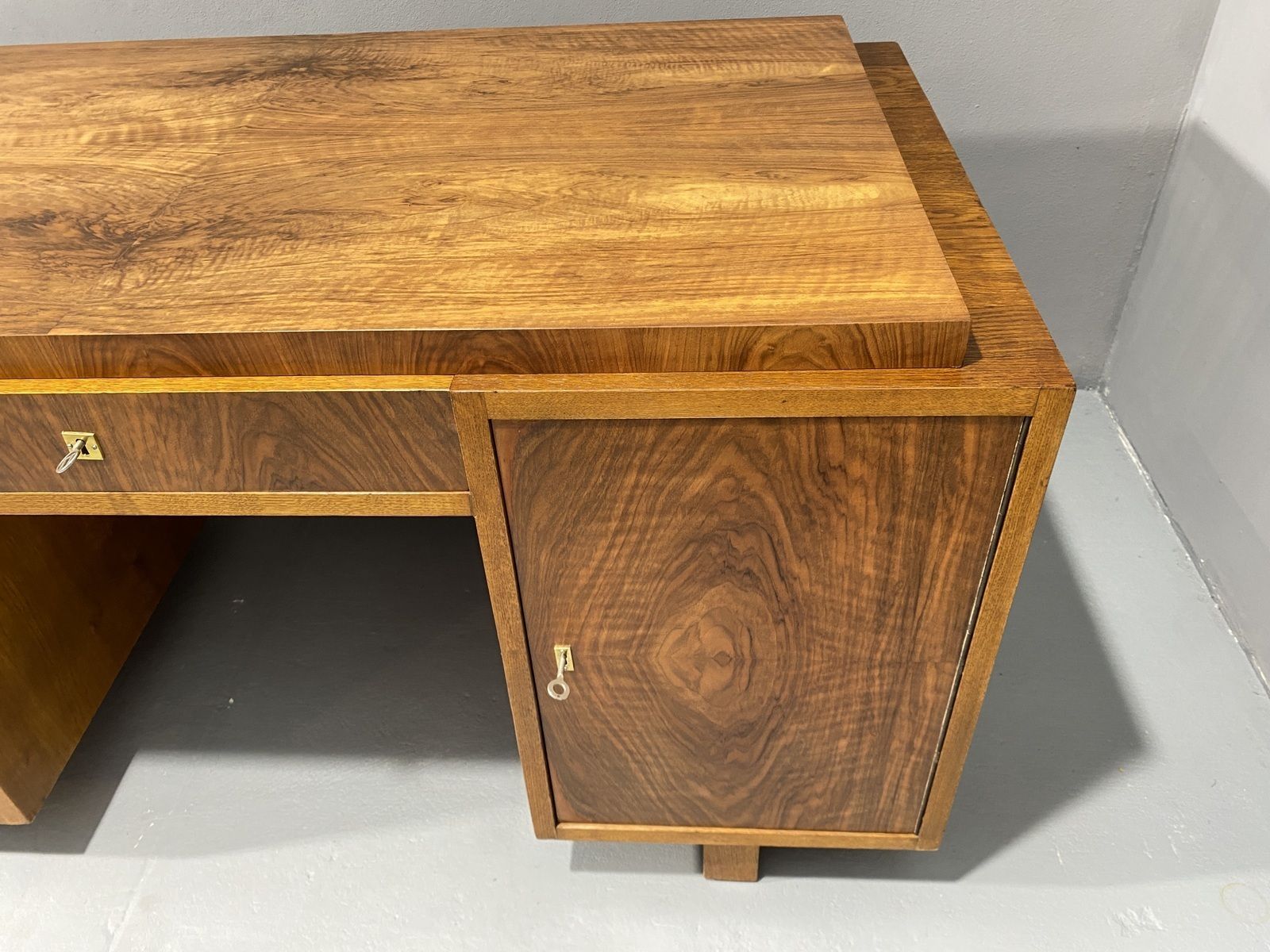 Furniture Fully Renovated Art Deco Writing Desk, 1930´S, Central Europe photo