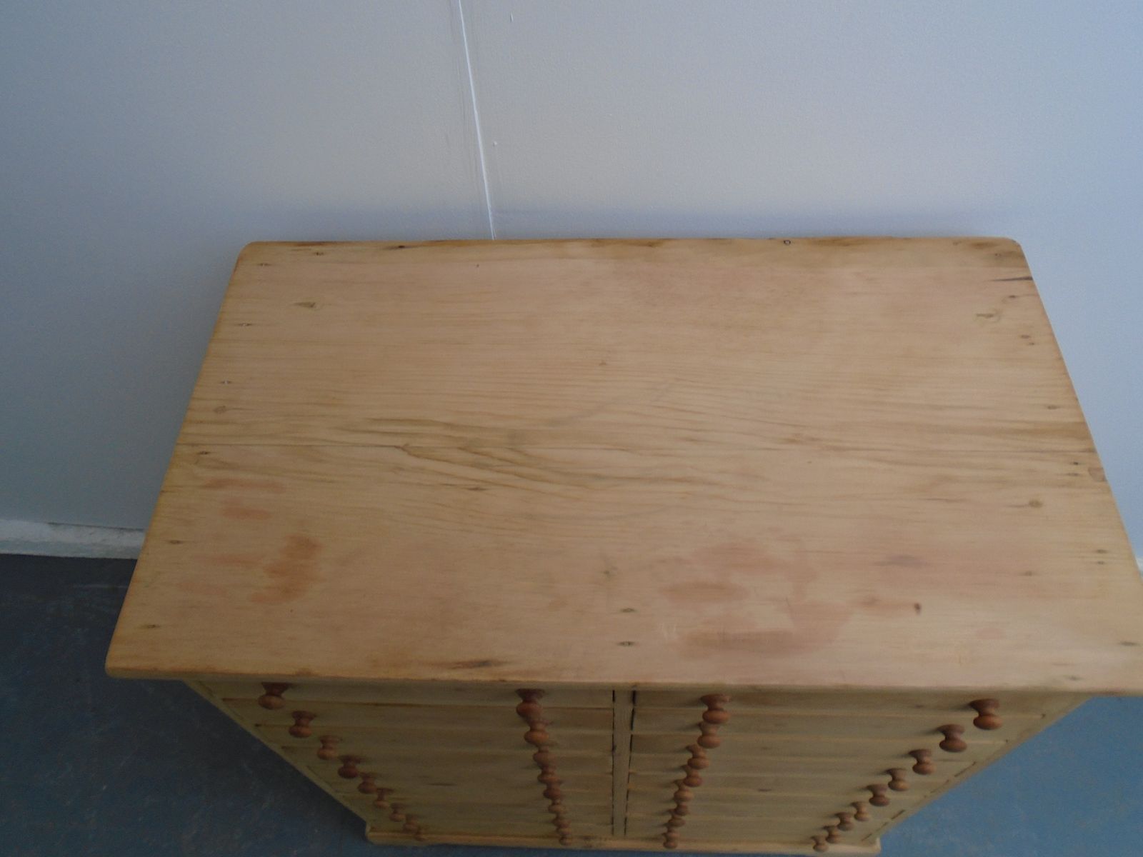 A Rare Pine Victorian Collectors Chest Of Drawers To Wax/Paint photo vintage