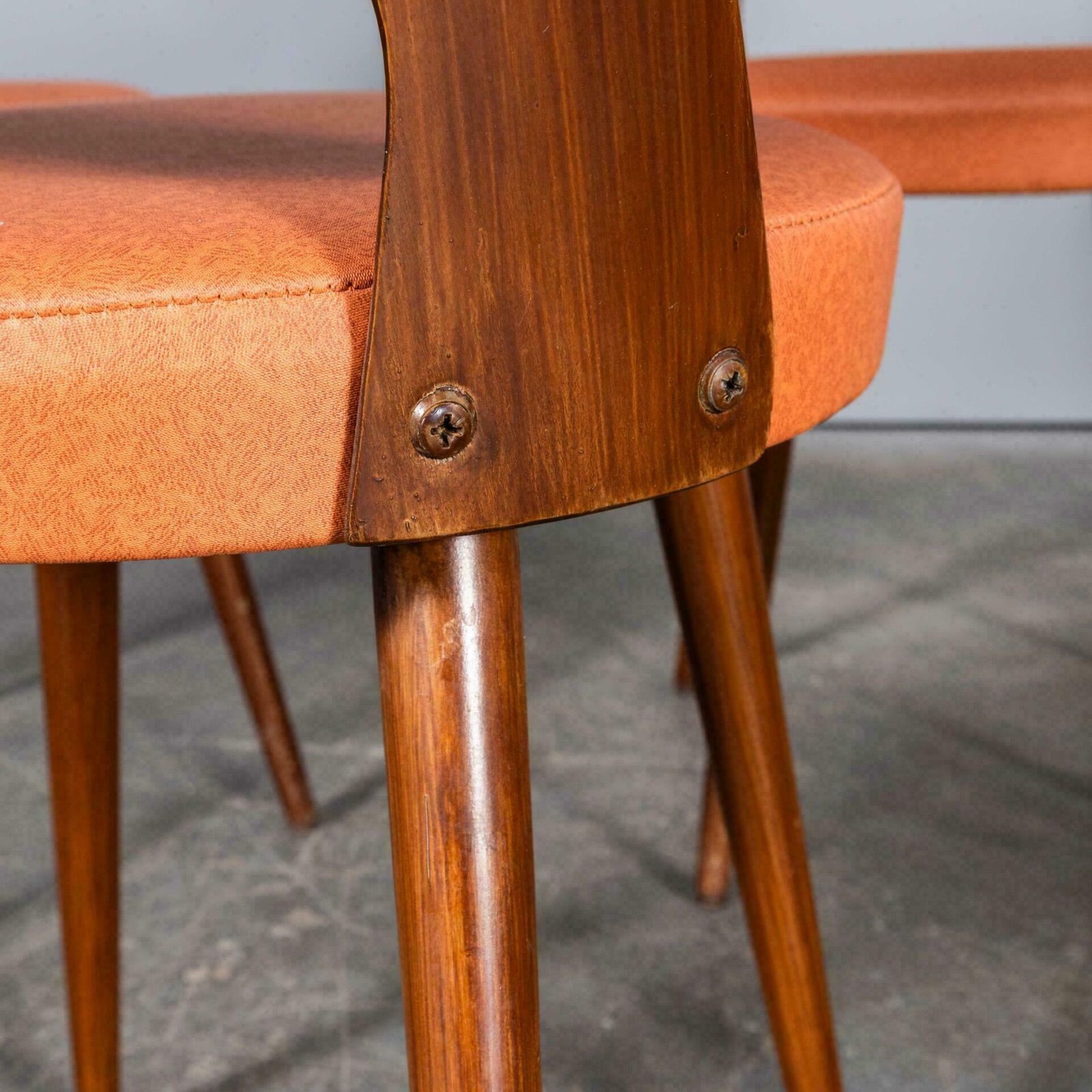 1960’s French Baumann Upholstered Bentwood Mondor Dining Chair photo vintage