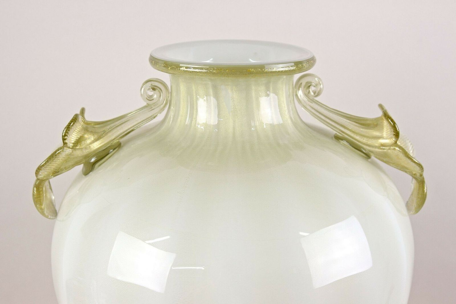 Large Murano Glass Amphora Vase By Gabbiani Venezia, Gold Infused, Italy 2000 photo furniture