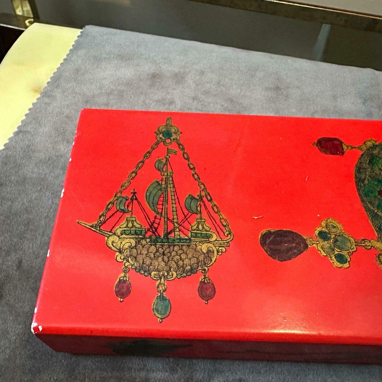 1960s Wood And Metal Jewelry Box By Galbiati Milano In The Style Of Fornasetti photo Home Decor