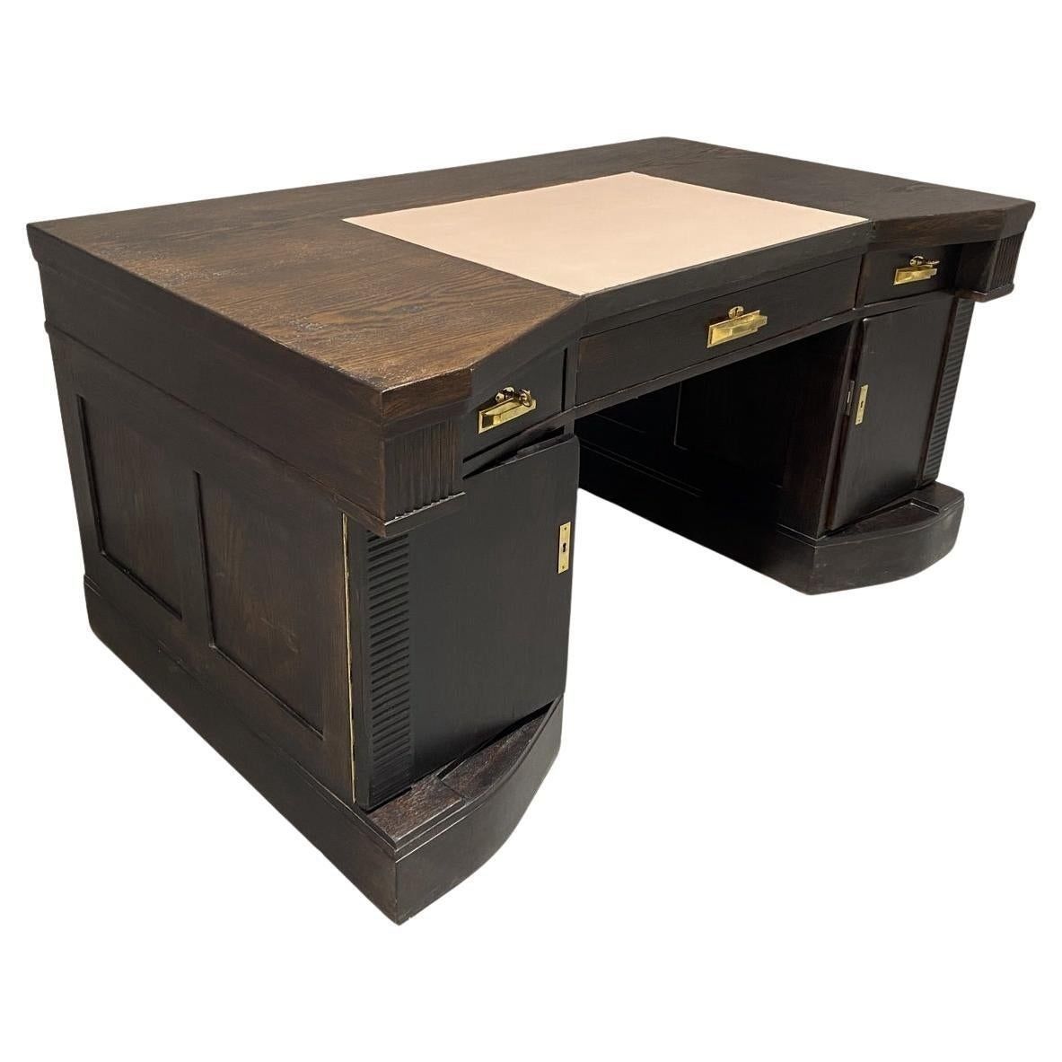 Early 20th Century Viennese Secession Oak Writing Desk