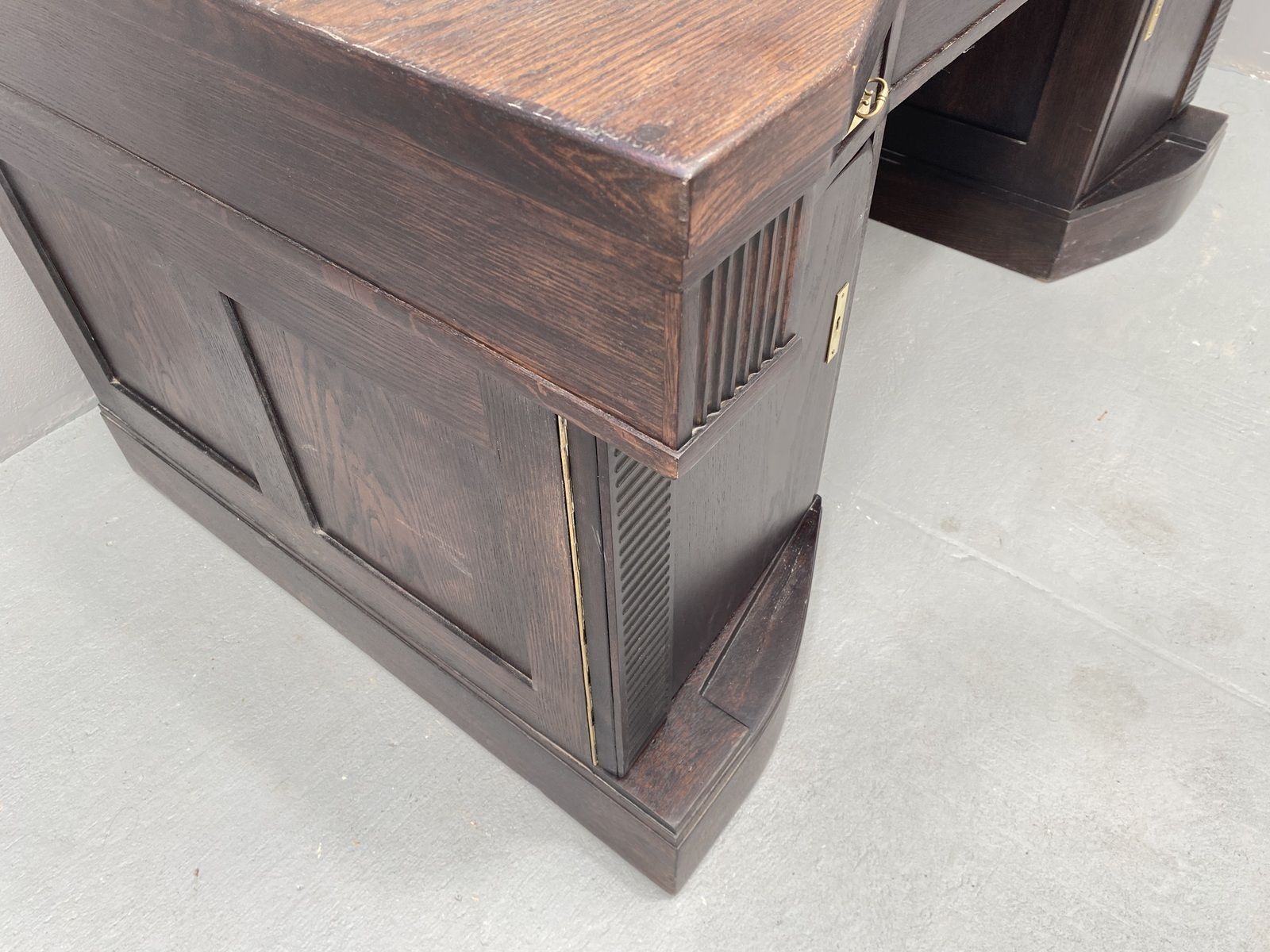Early 20th Century Viennese Secession Oak Writing Desk photo vintage