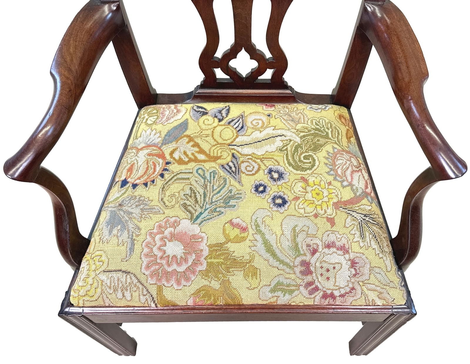 Mahogany Chippendale 18th Century Armchair  (England, Circa 1760) photo vinterior